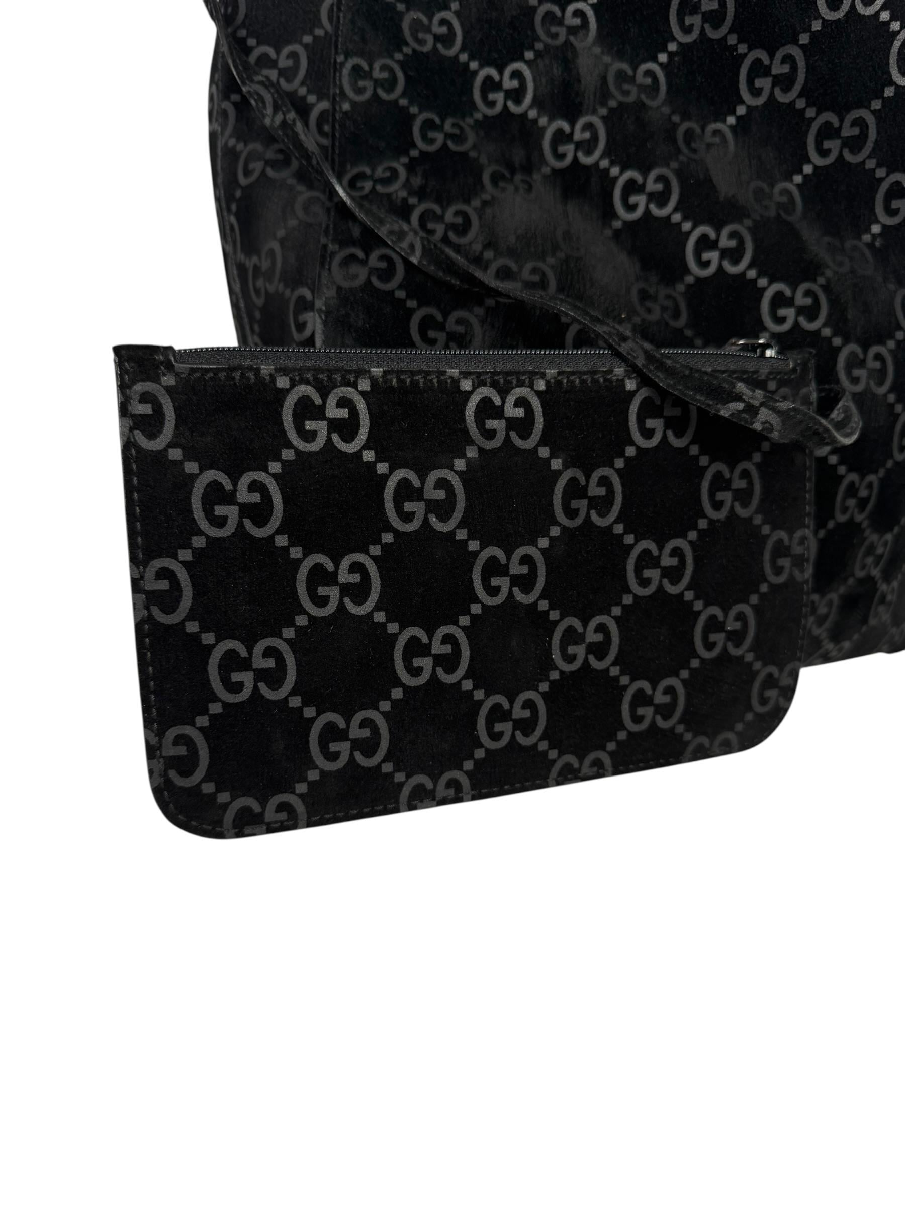 GUCCI BLACK GUCCISSIMA SHOULDER BAG