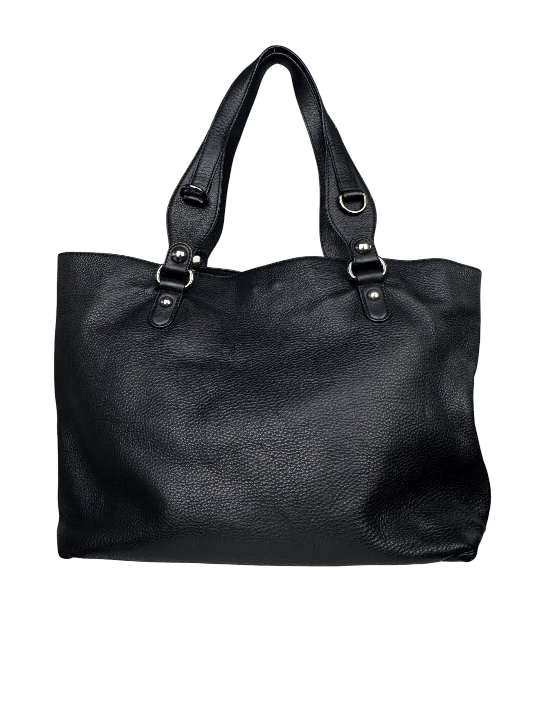 GUCCI BLACK HORSEBIT ICON TOTE BAG