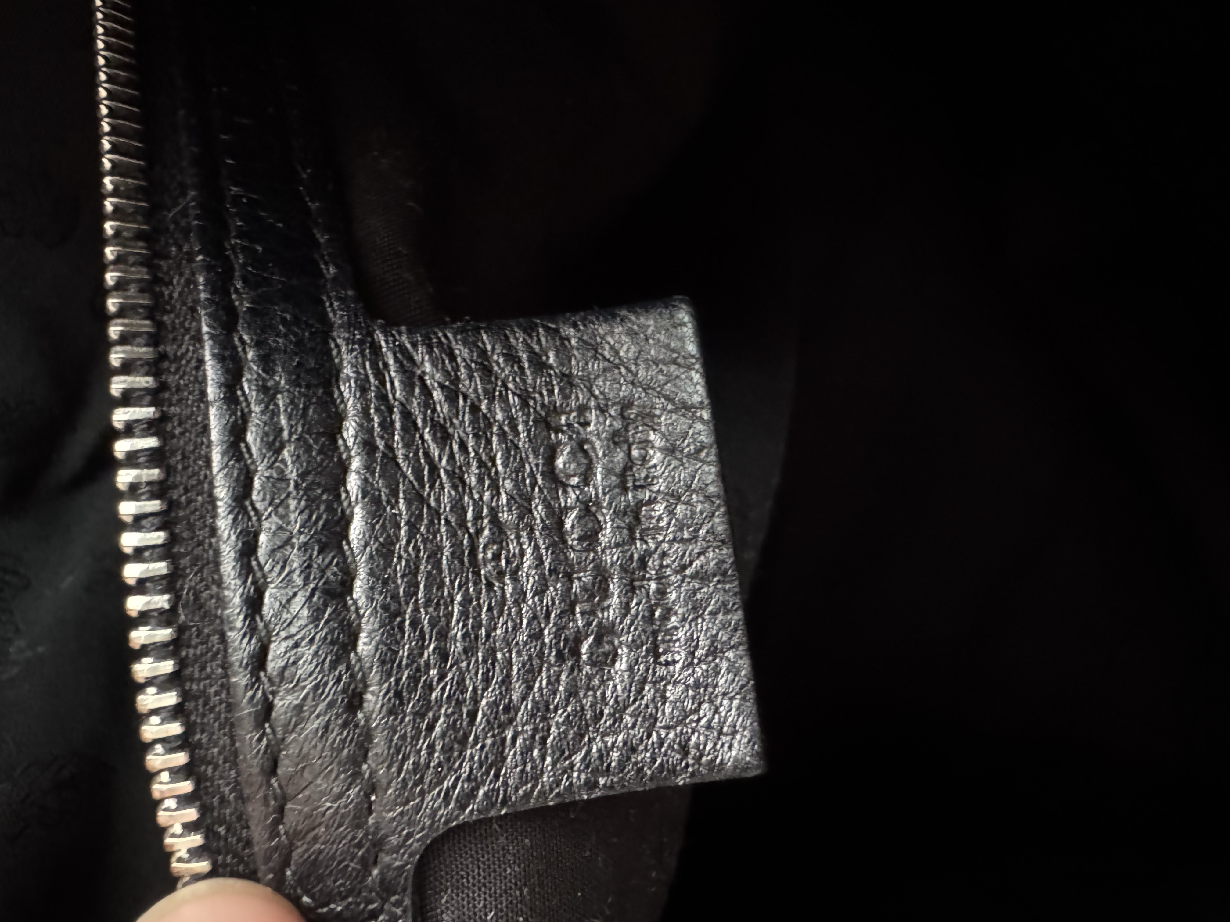 GUCCI BLACK LEATHER BAMBOO BAG 