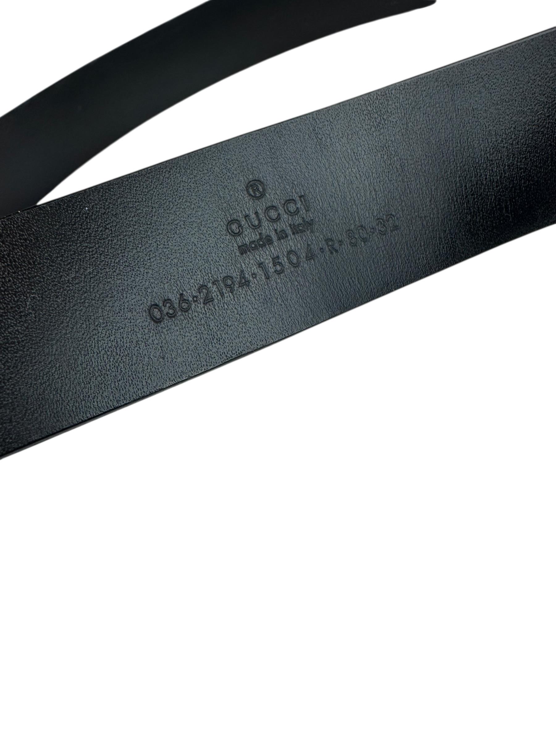 GUCCI BLACK LEATHER BELT