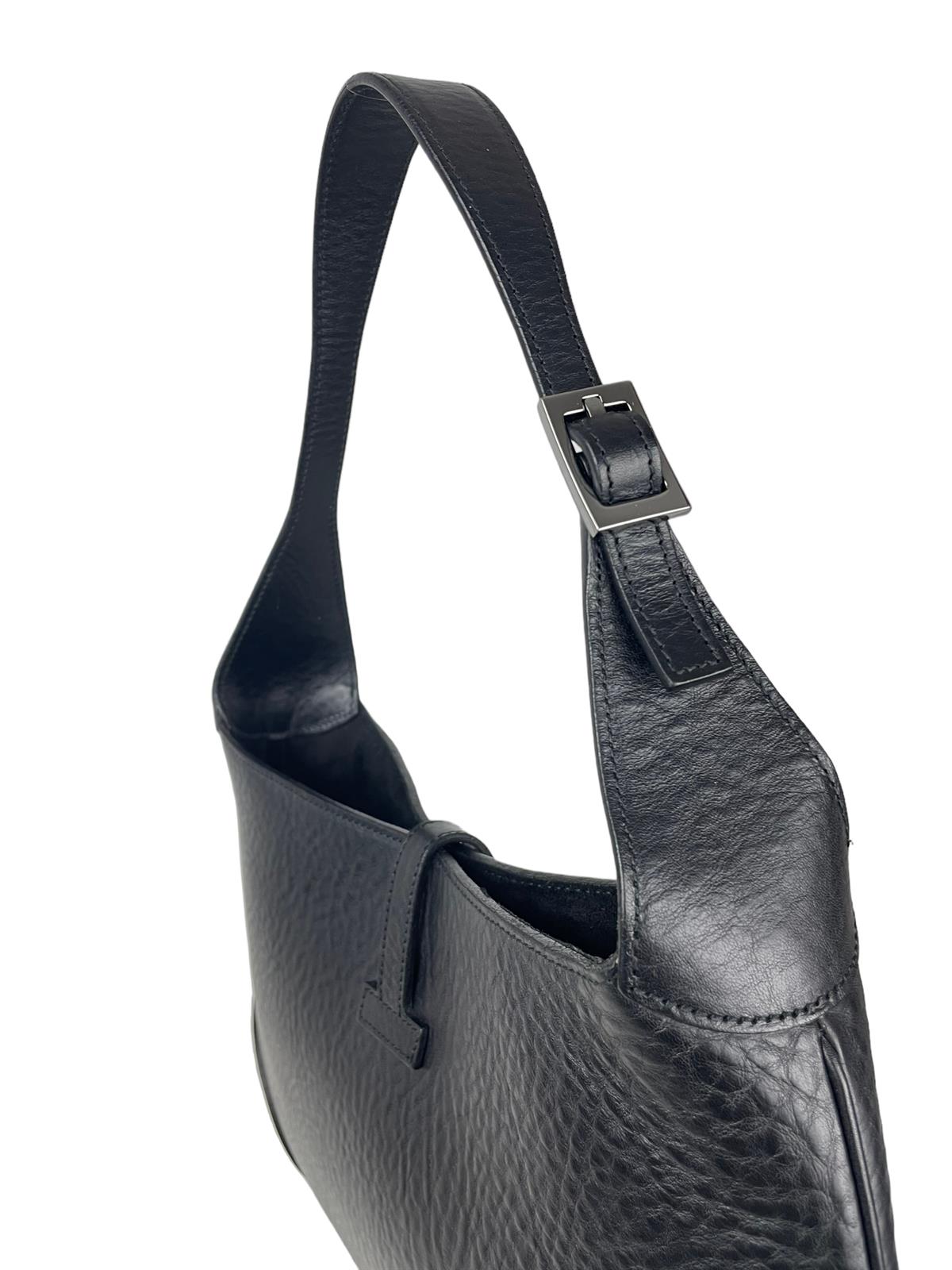 GUCCI BLACK LEATHER JACKIE BAG