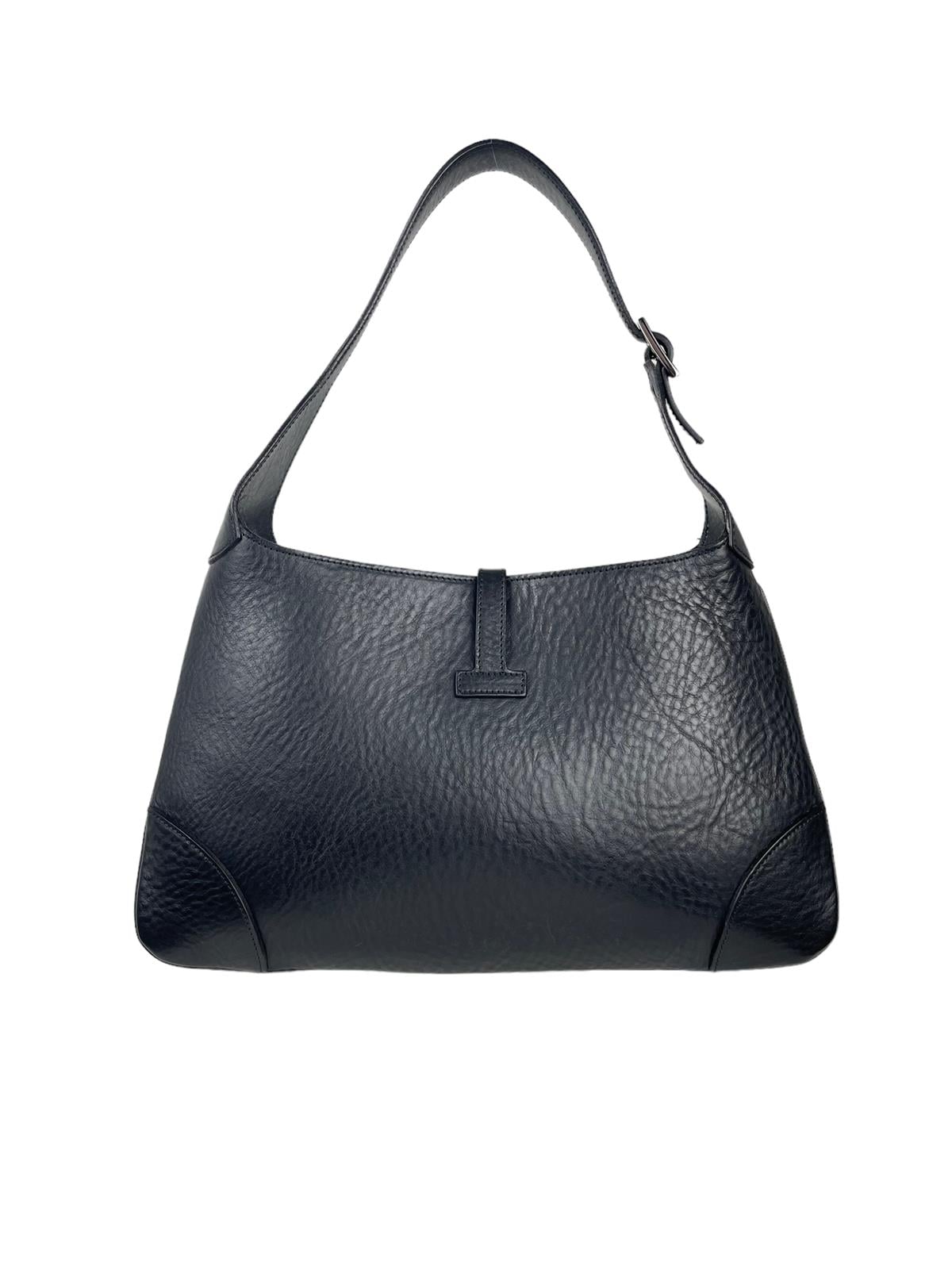 GUCCI BLACK LEATHER JACKIE BAG