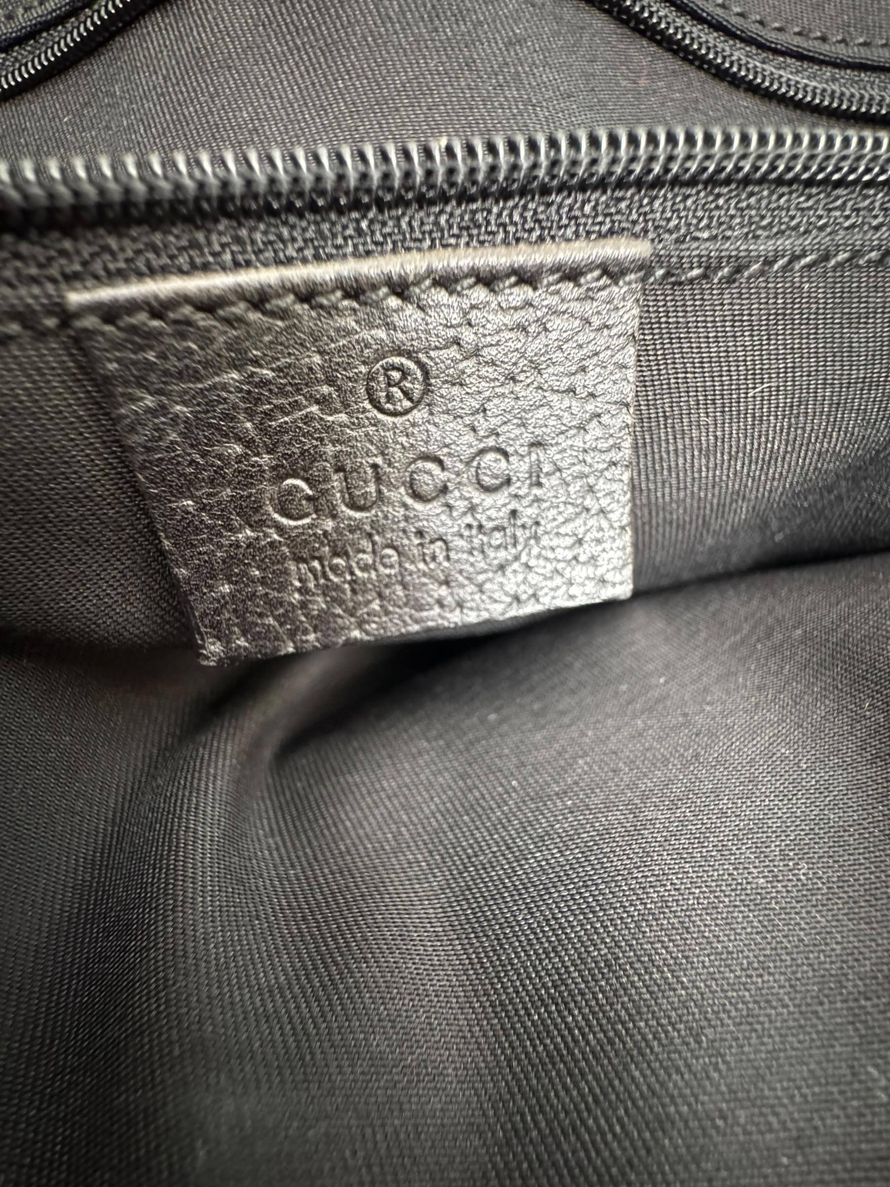GUCCI BLACK MONOGRAM TOTE BAG