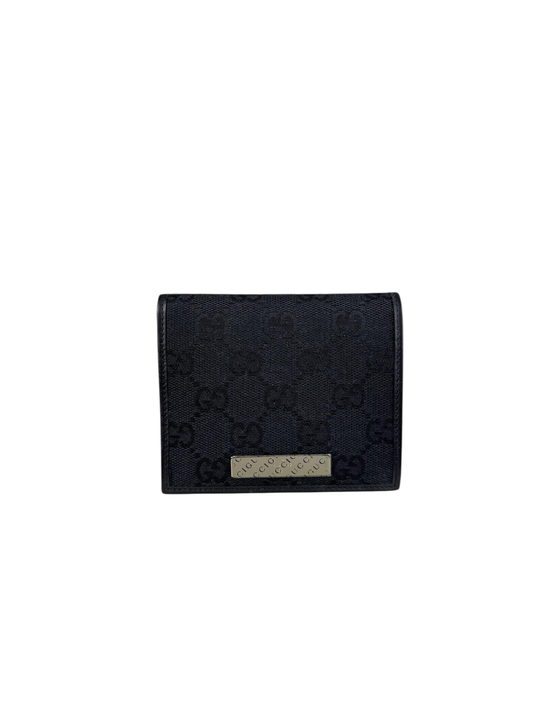 GUCCI BLACK MONOGRAM WALLET