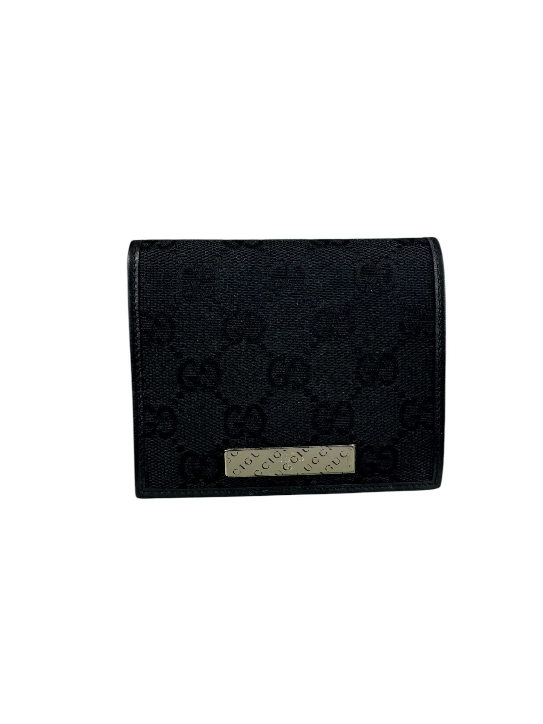 GUCCI BLACK MONOGRAM WALLET