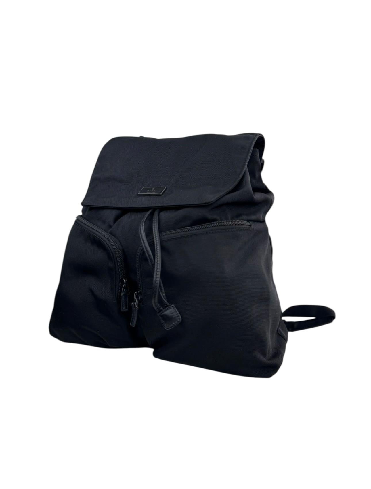 GUCCI BLACK NYLON BACKPACK