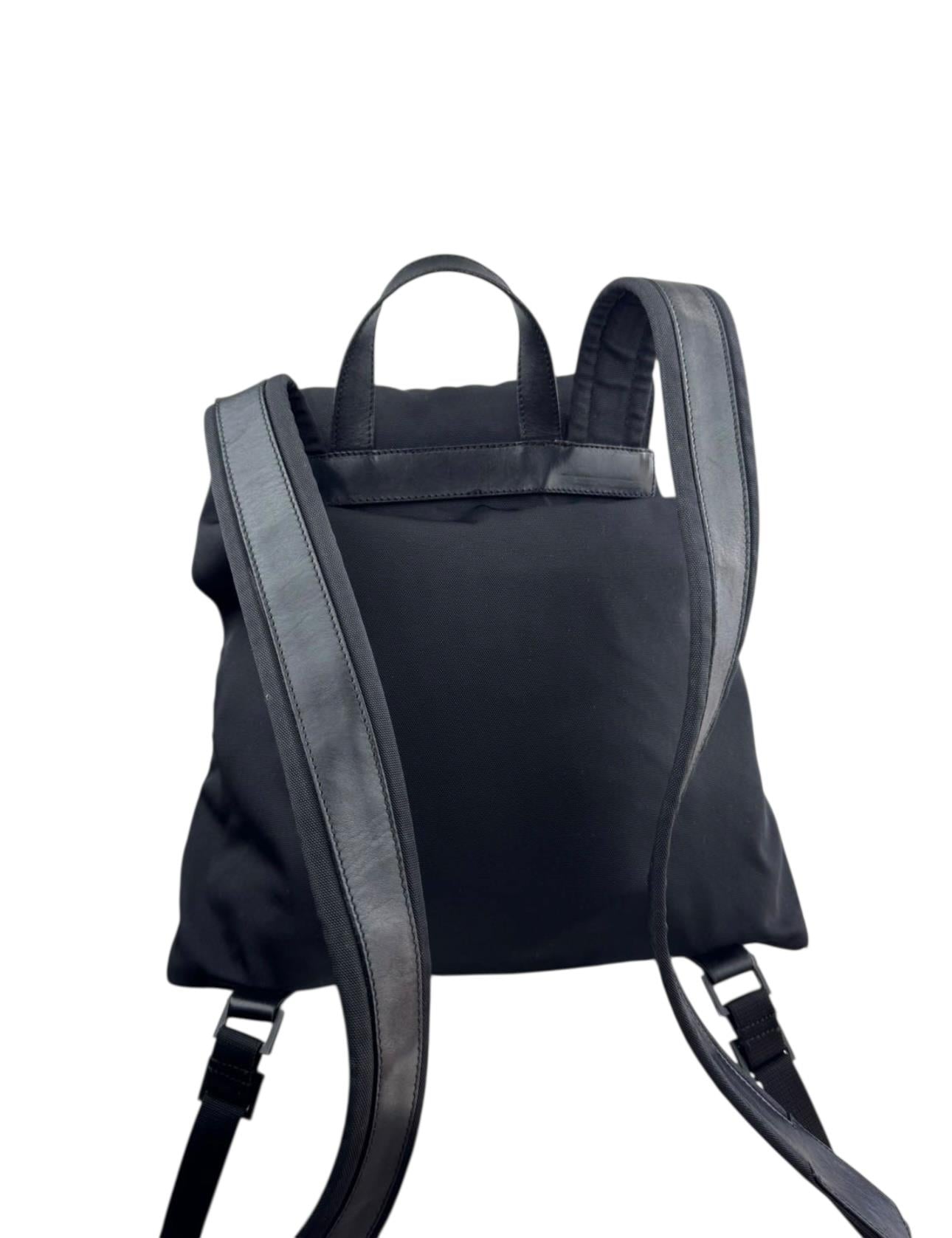 GUCCI BLACK NYLON BACKPACK