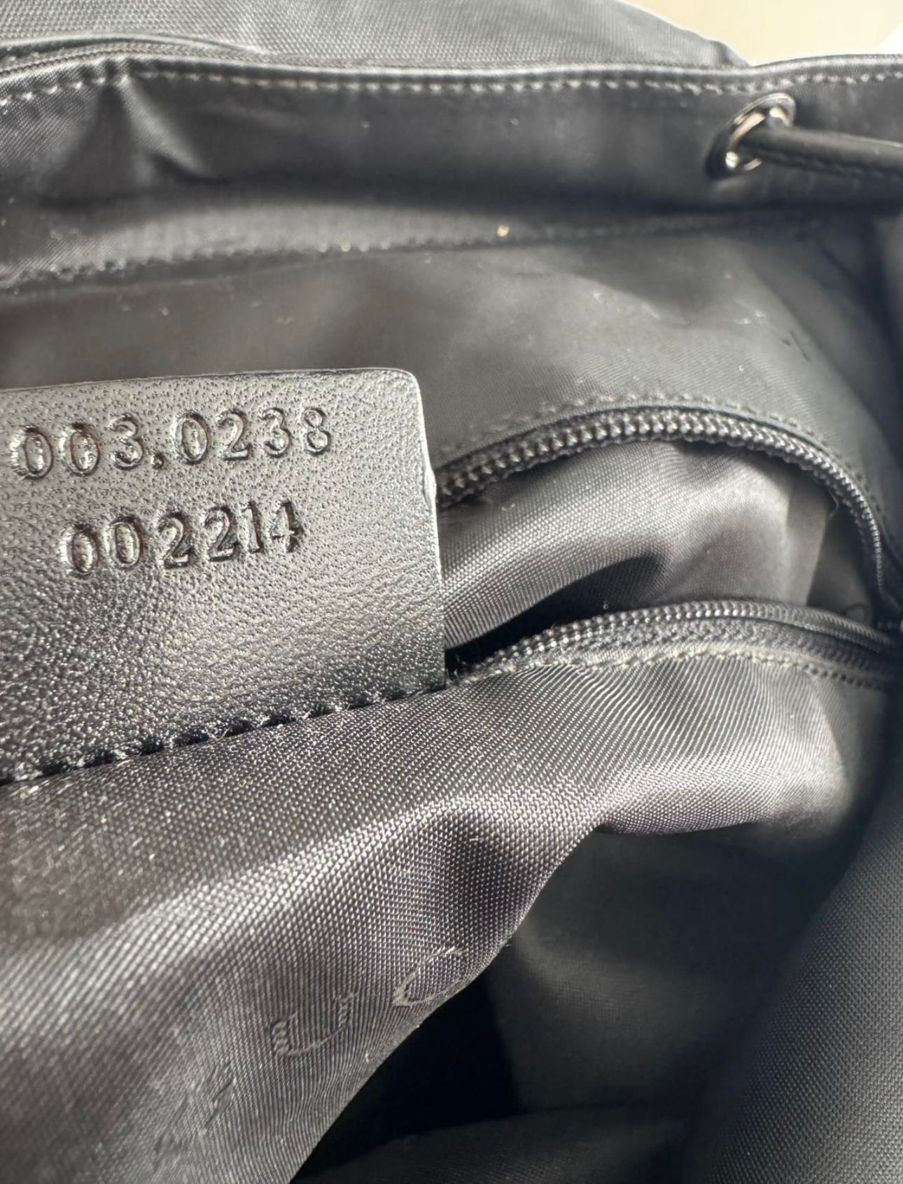 GUCCI BLACK NYLON BACKPACK