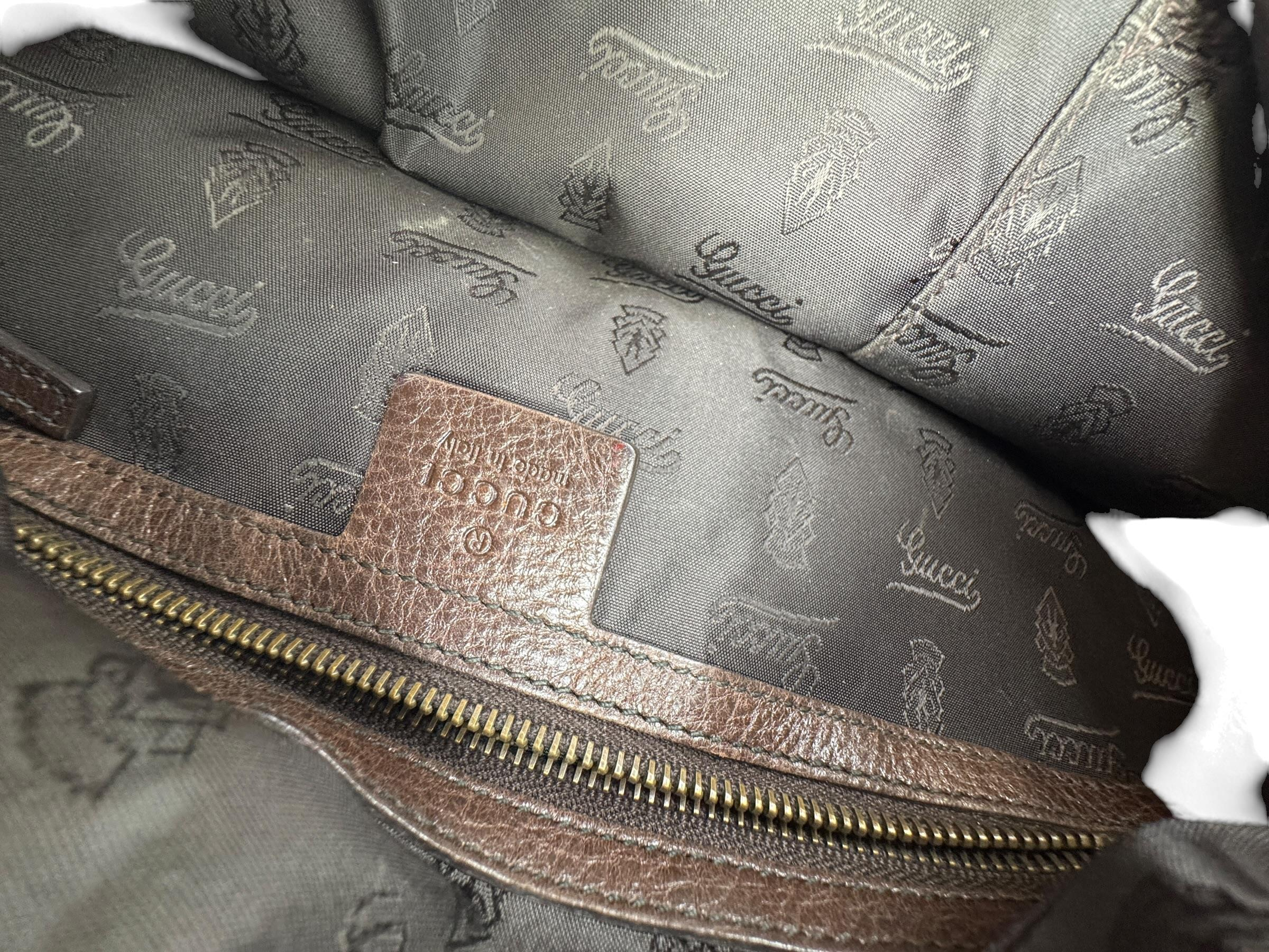 GUCCI BROWN BABOUSKA HOBO BAG