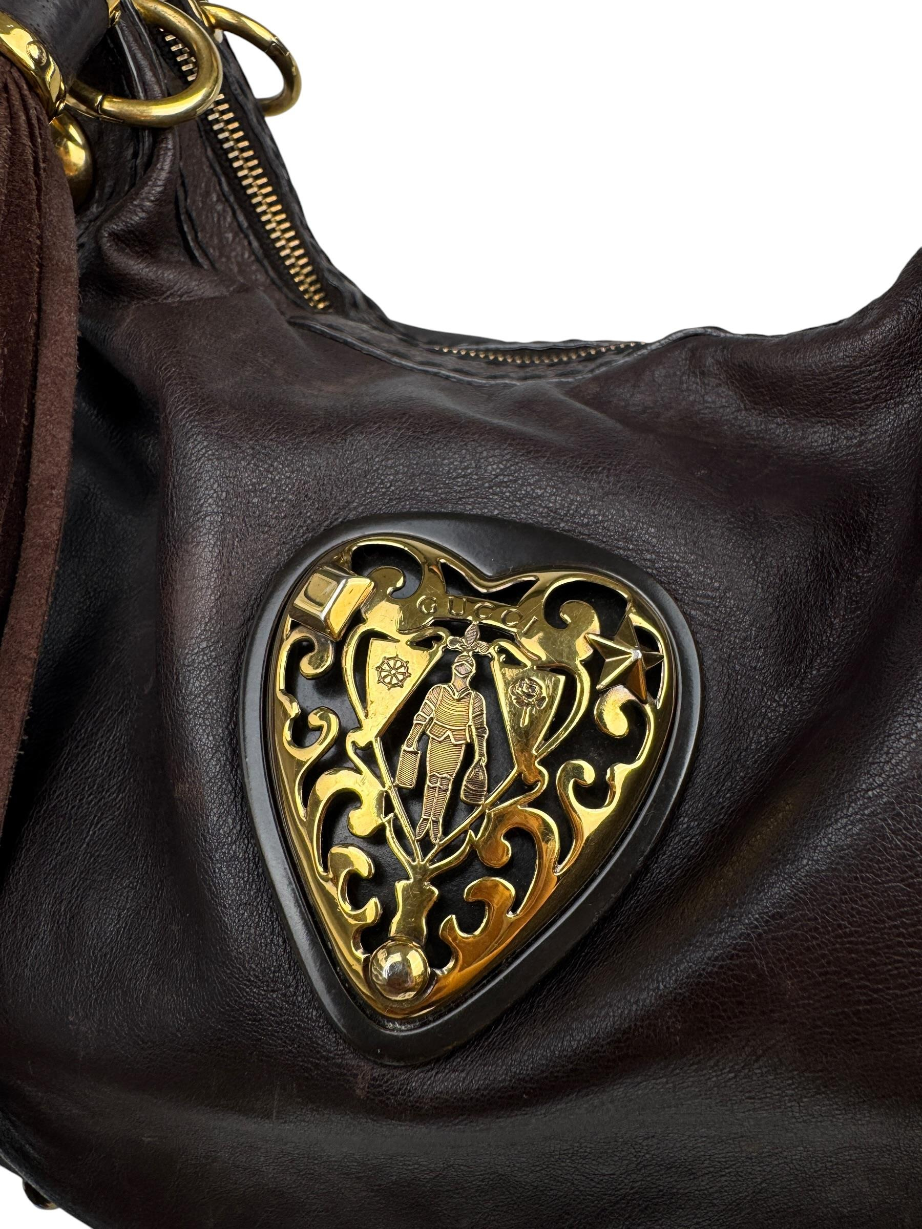 GUCCI BROWN BABOUSKA HOBO BAG