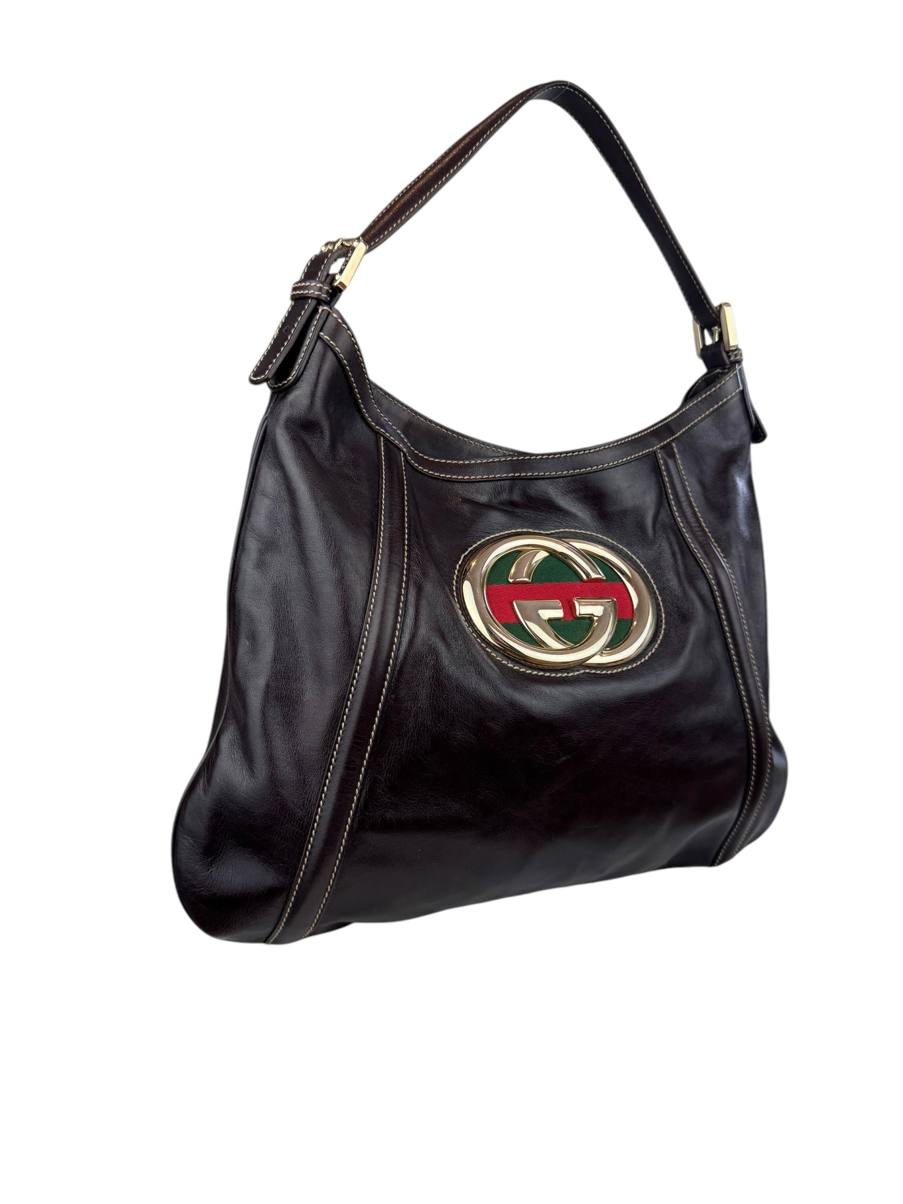 GUCCI BROWN BRITT HOBO BAG