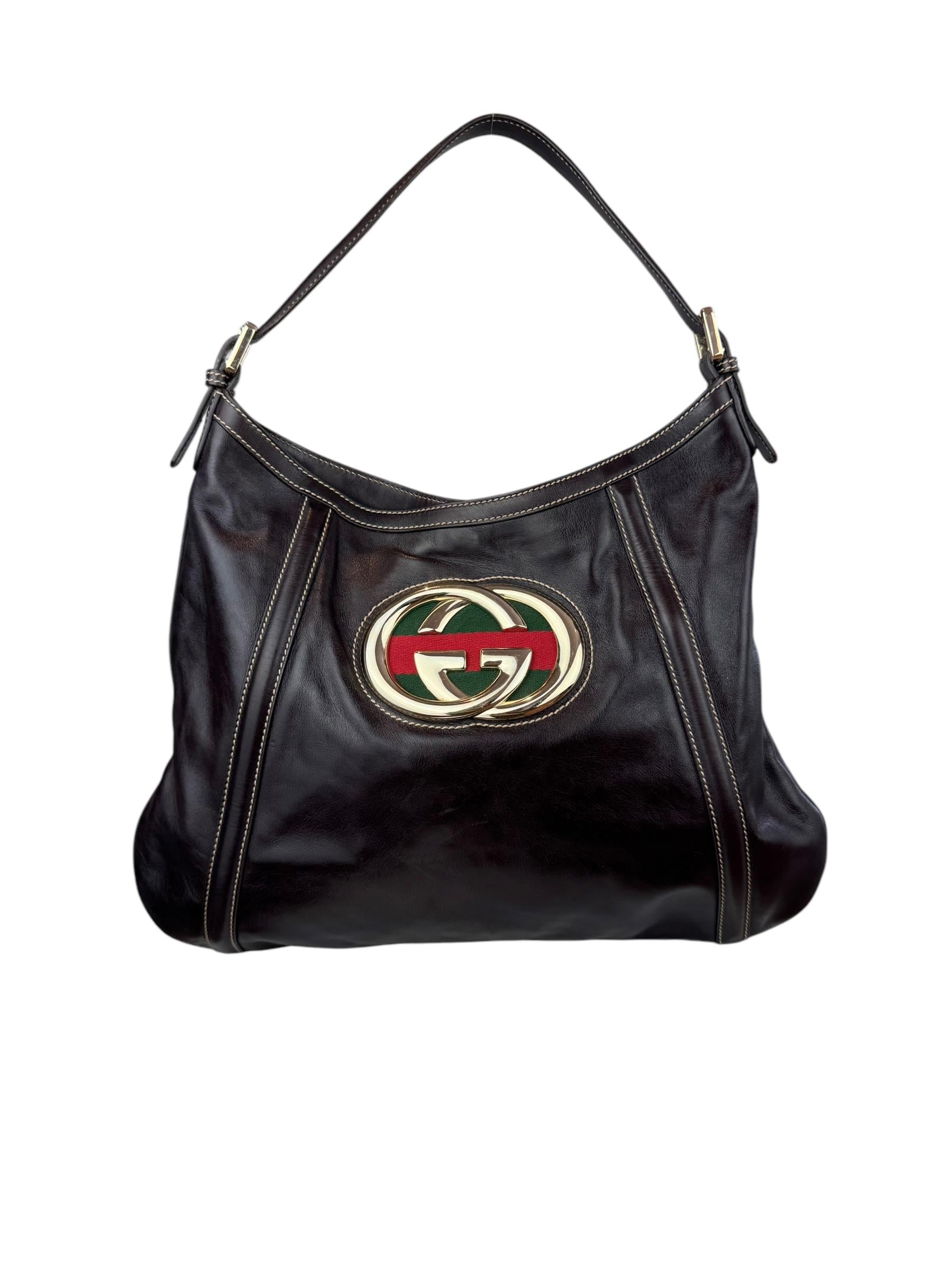 GUCCI BROWN BRITT HOBO BAG