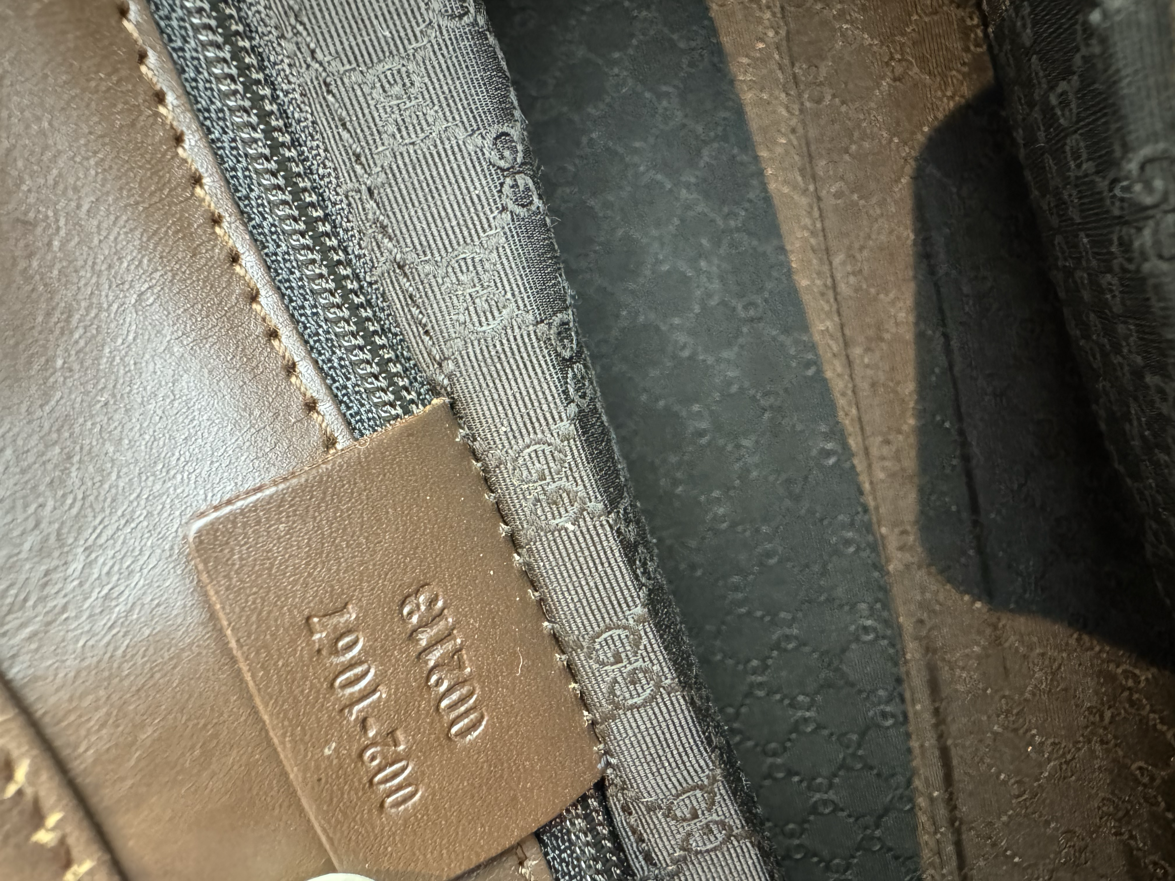 GUCCI BROWN CANVAS JACKIE BAG