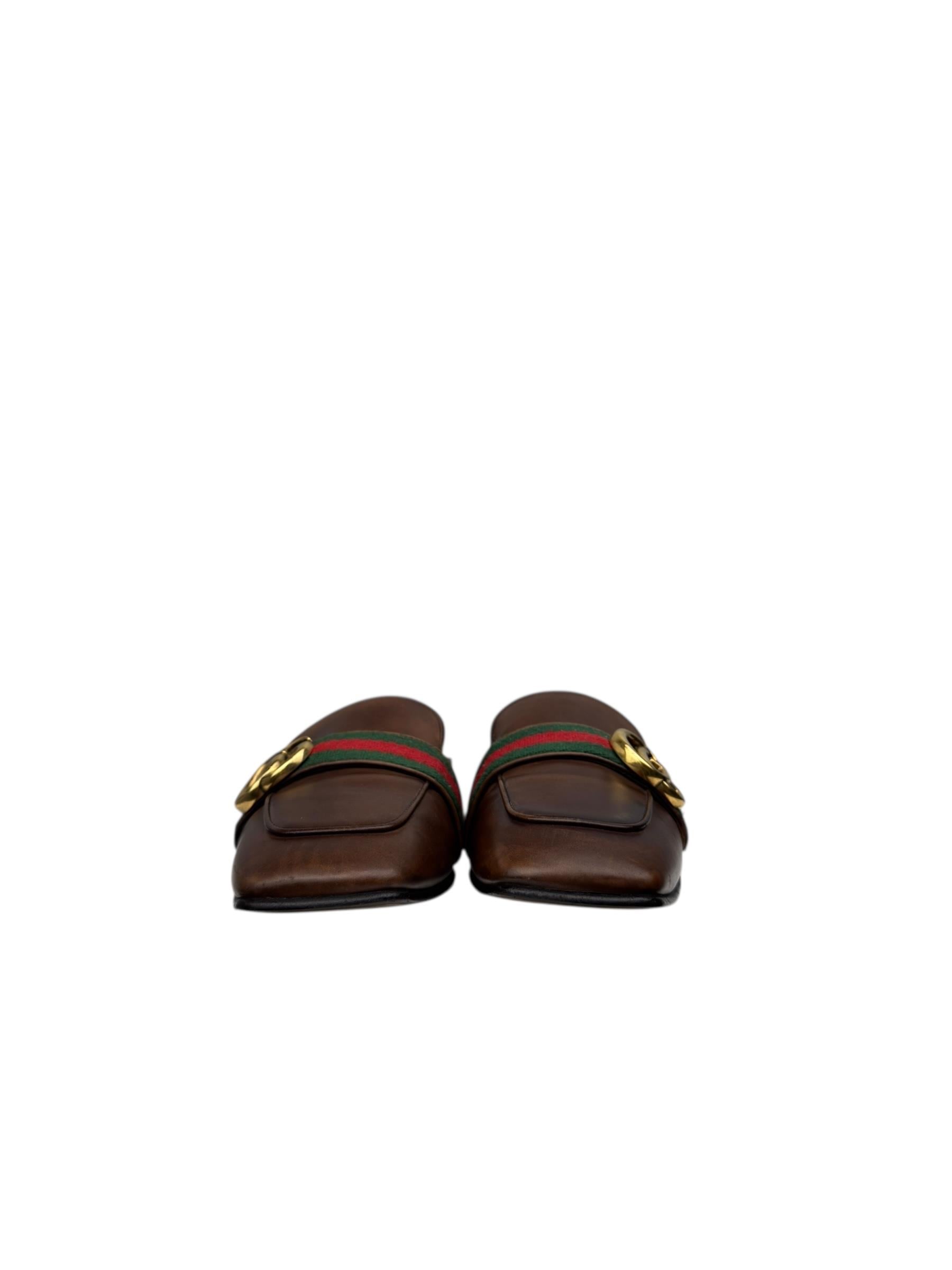 GUCCI BROWN GG PRINCETOWN LOAFER