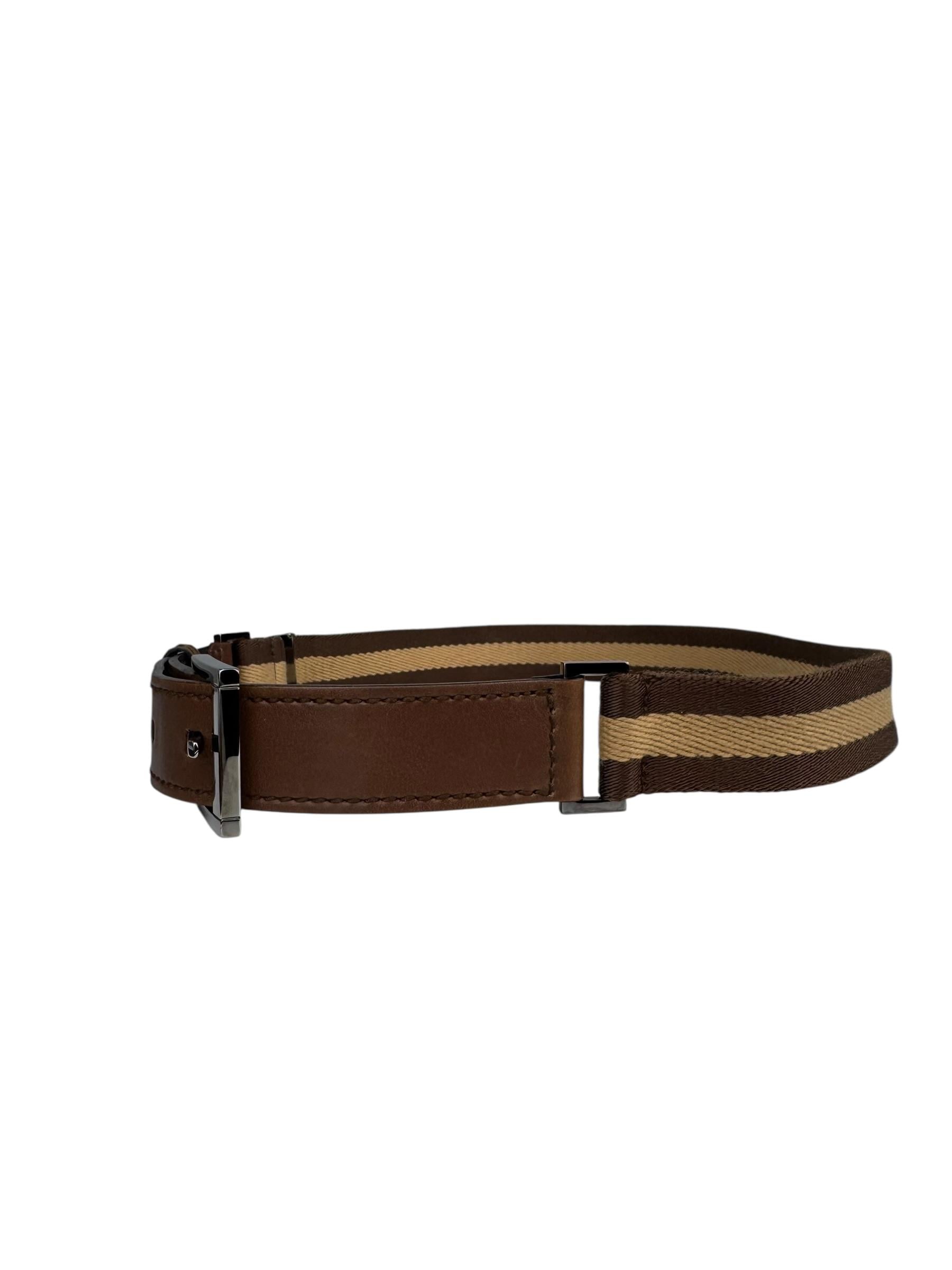 GUCCI BROWN LEATHER BELT