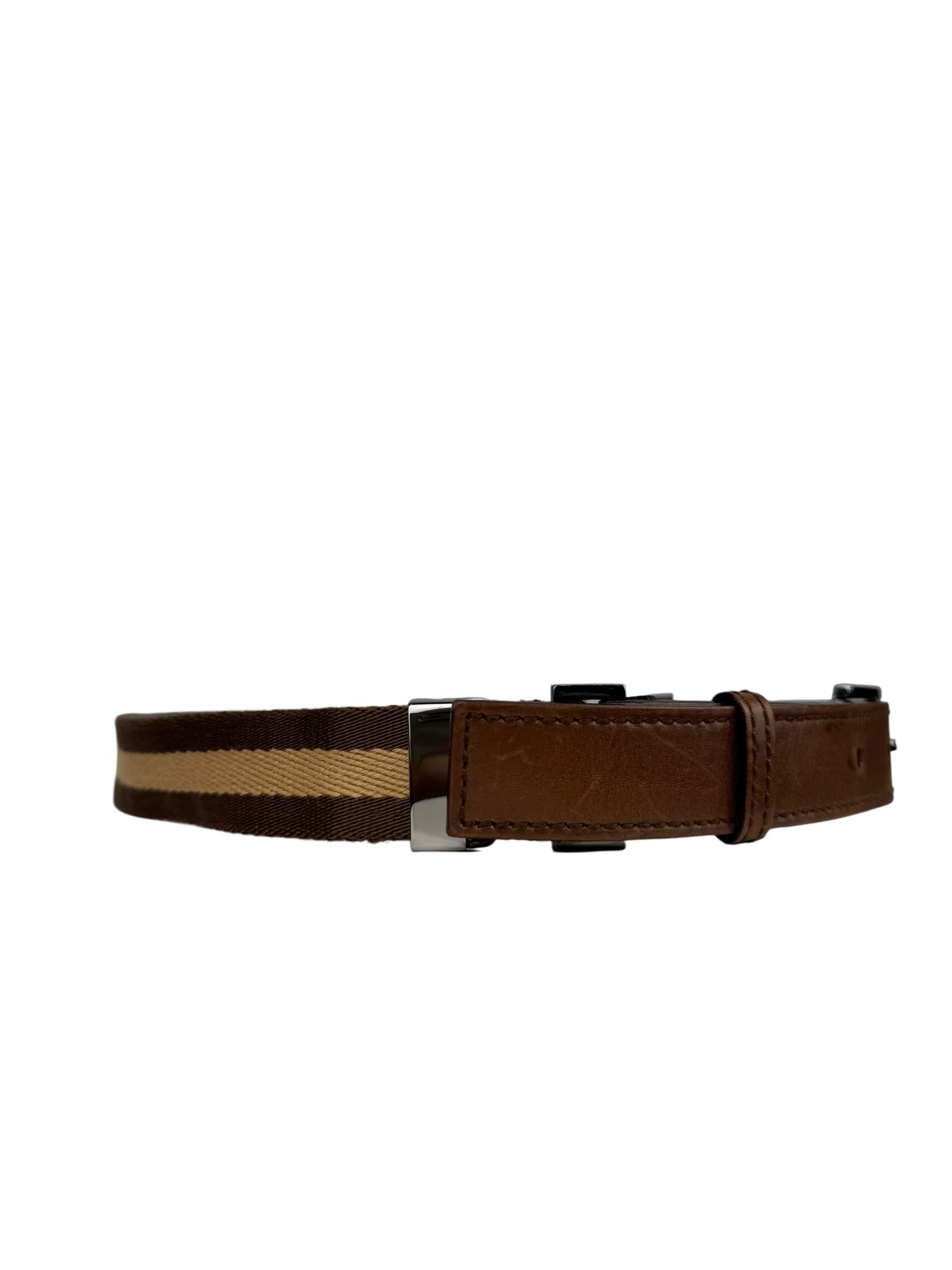 GUCCI BROWN LEATHER BELT