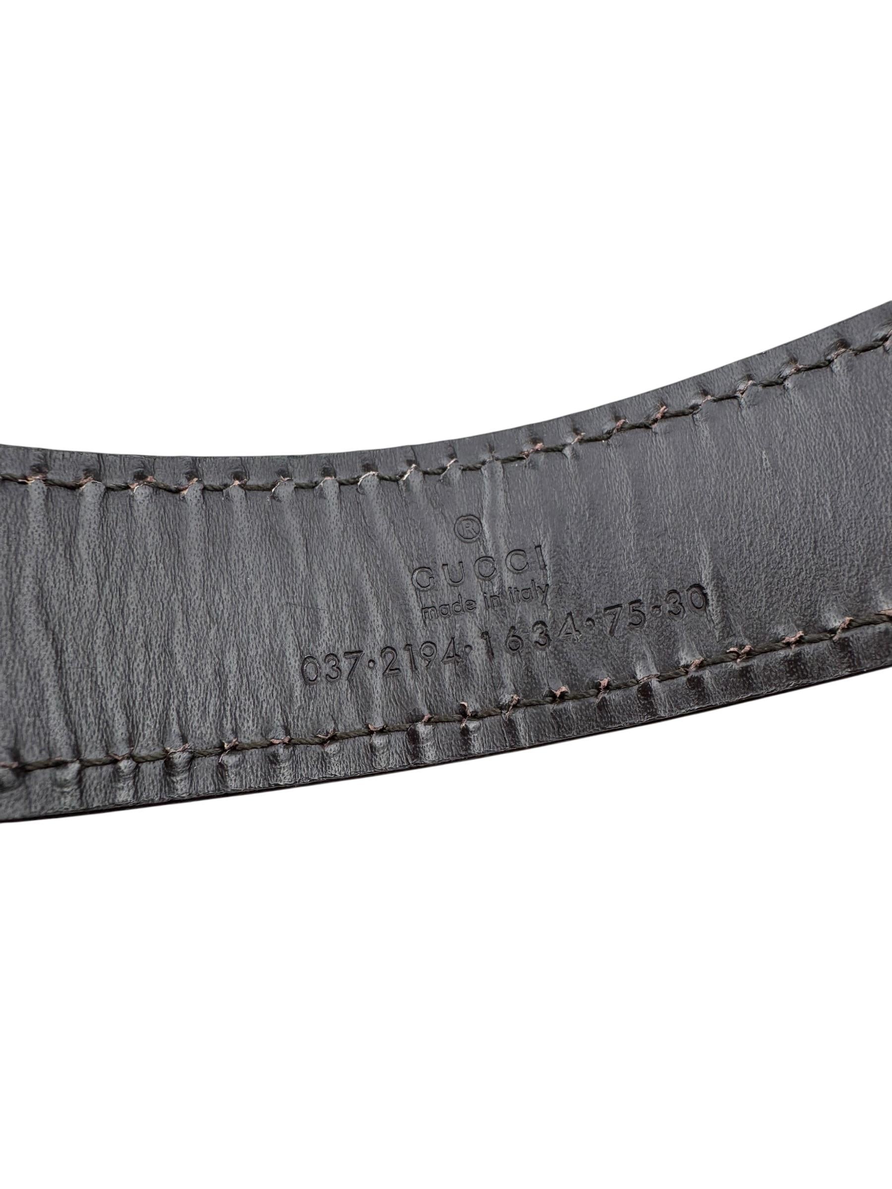 GUCCI BROWN LEATHER BELT