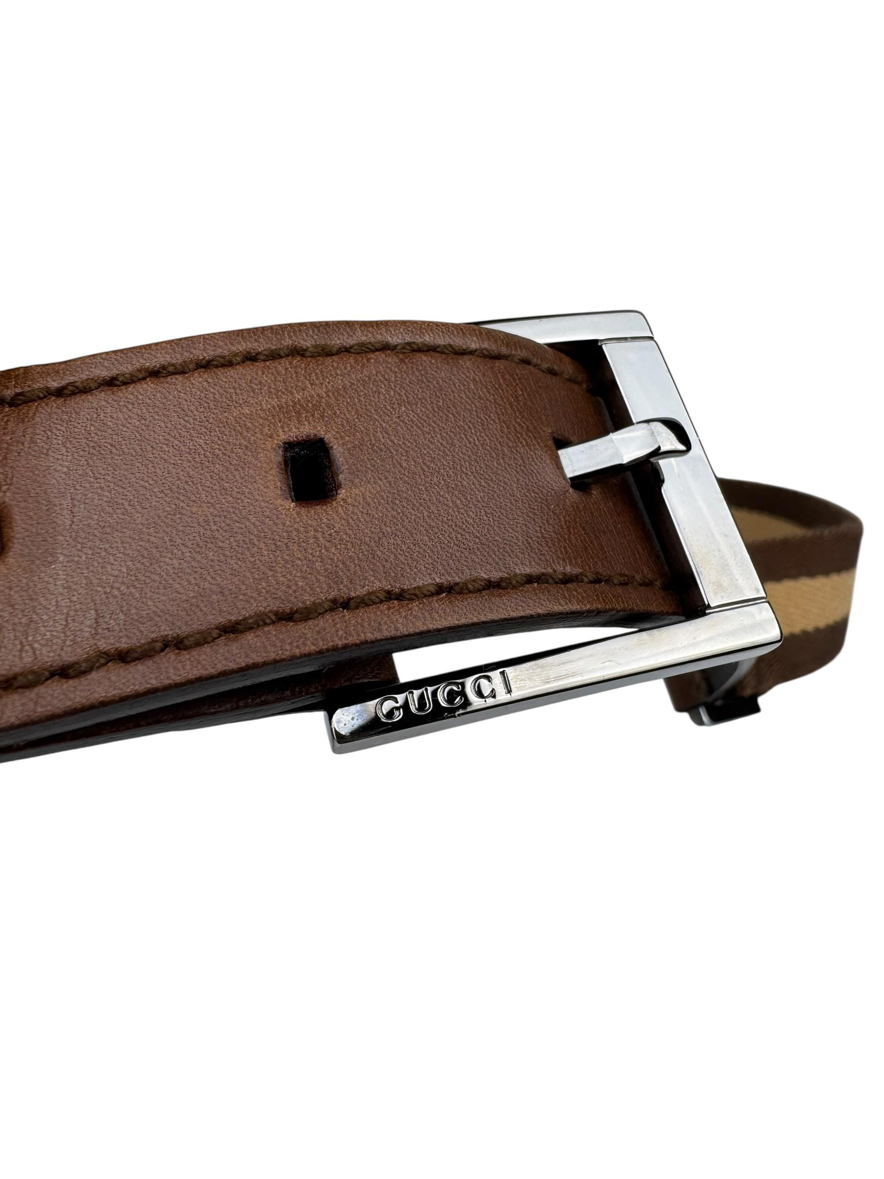 GUCCI BROWN LEATHER BELT