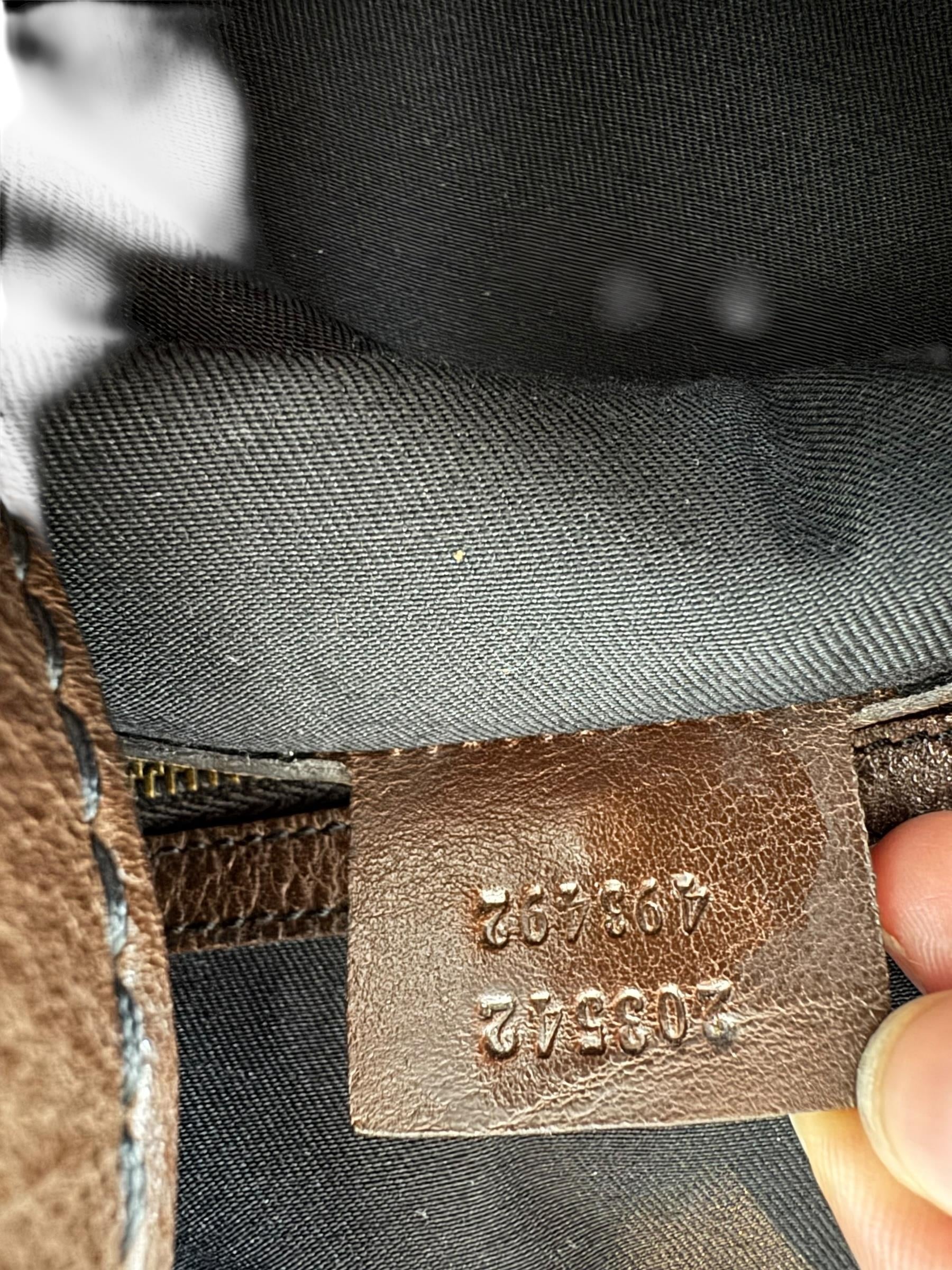 GUCCI BROWN SUEDE HOBO BAG