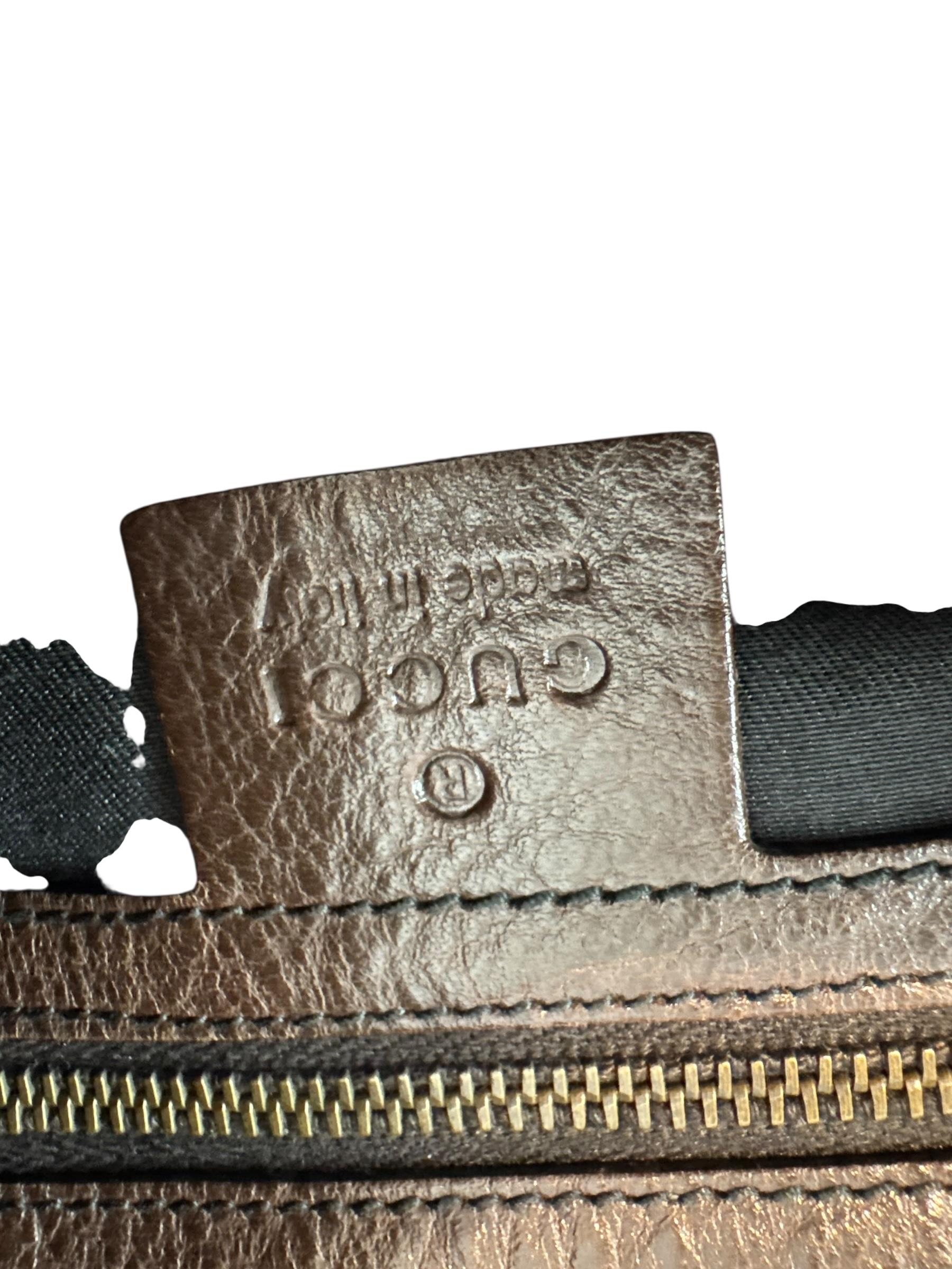 GUCCI BROWN SUEDE HOBO BAG