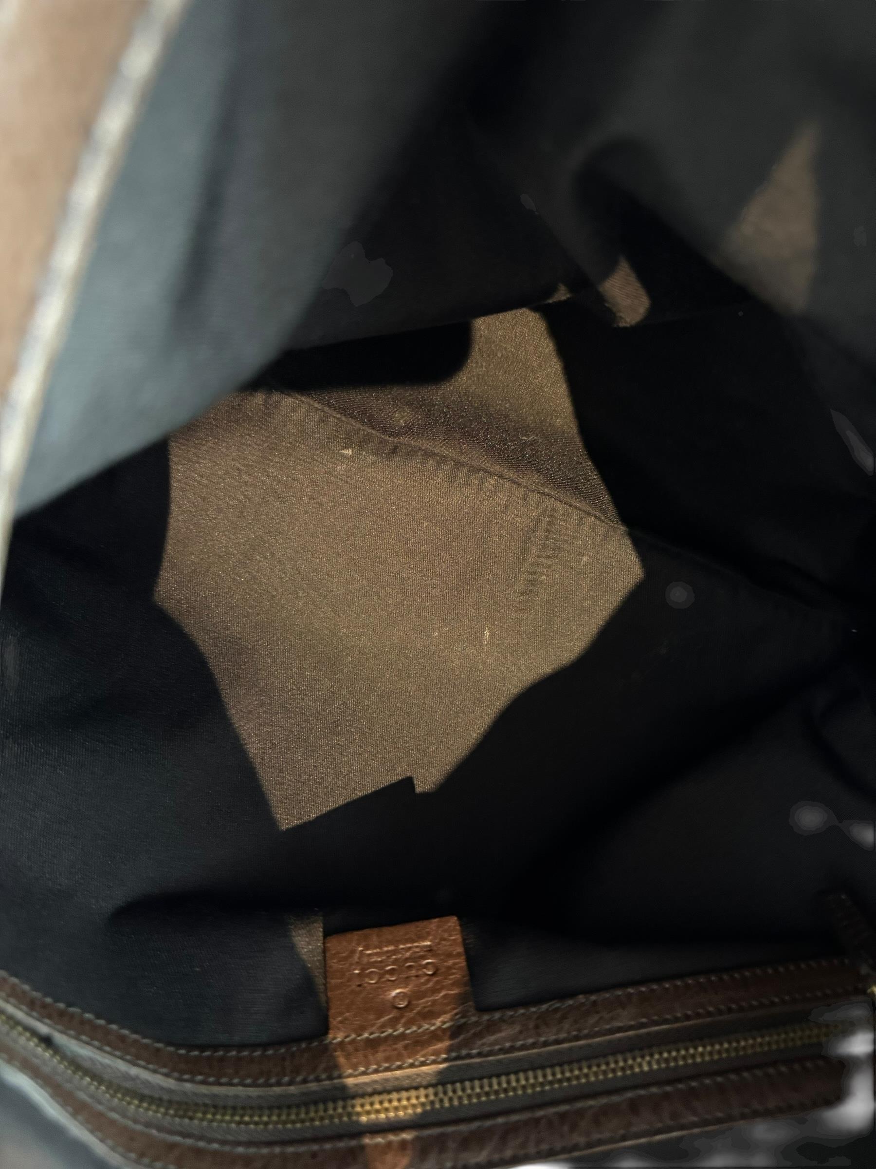 GUCCI BROWN SUEDE HOBO BAG