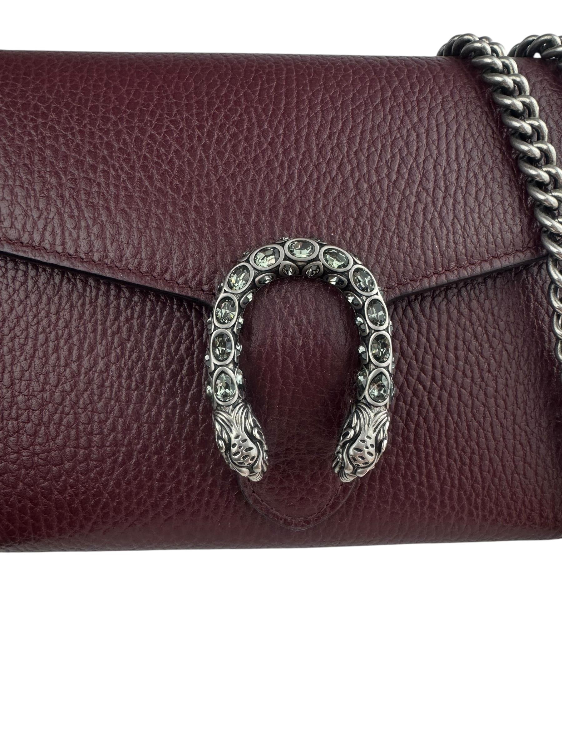 GUCCI BURGUNDYH DIONYSUS CHAIN BAG