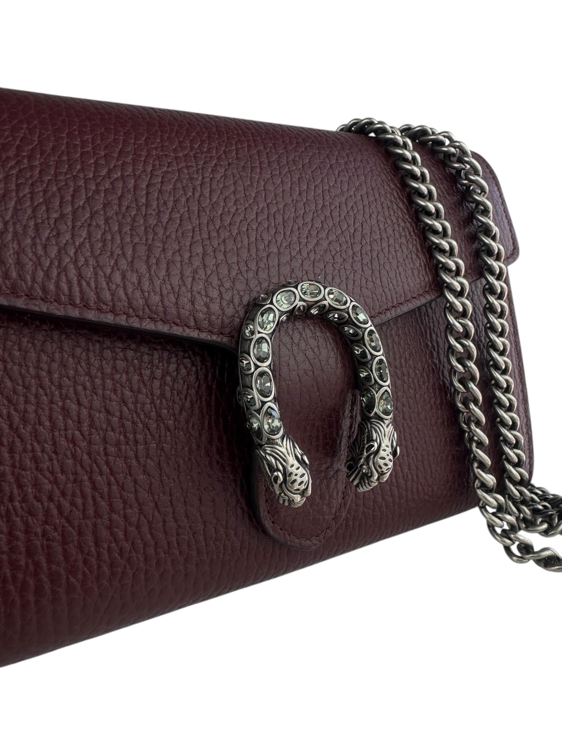 GUCCI BURGUNDYH DIONYSUS CHAIN BAG