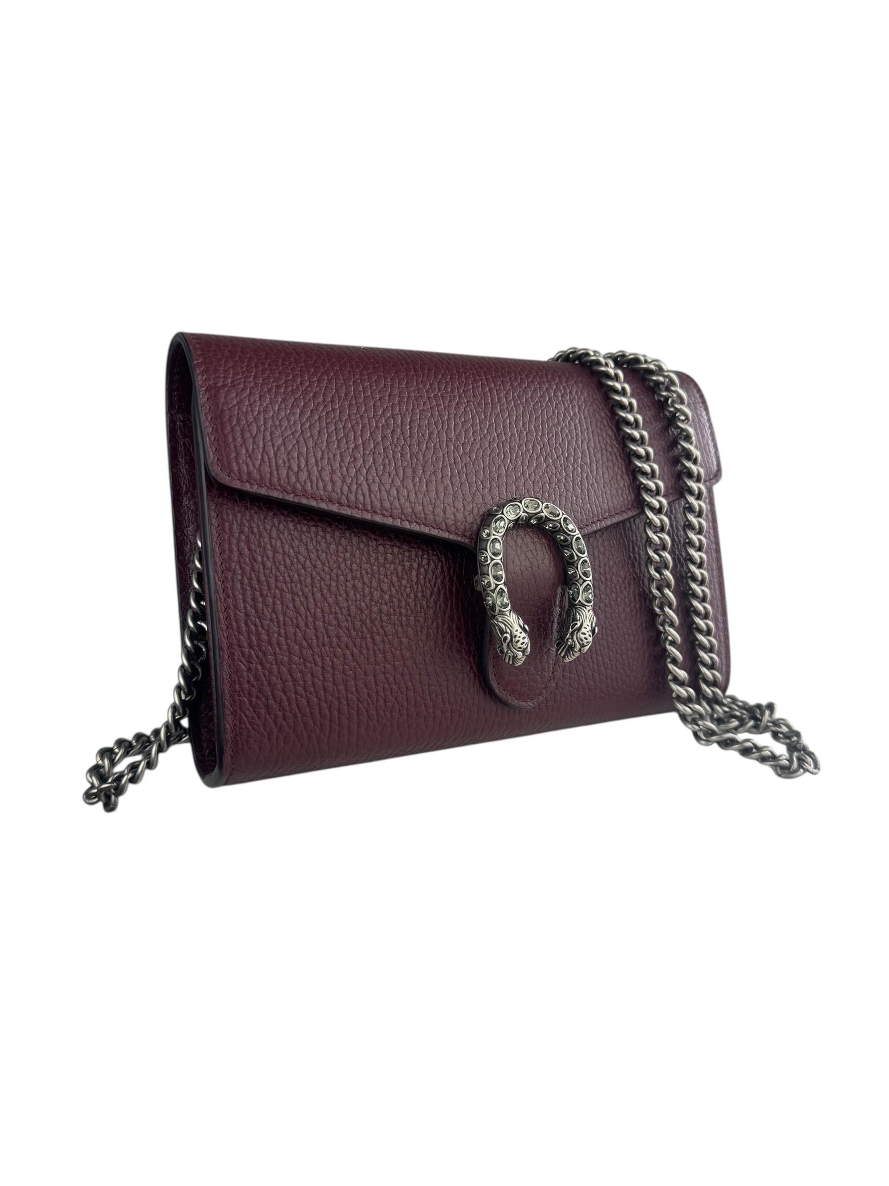 GUCCI BURGUNDYH DIONYSUS CHAIN BAG