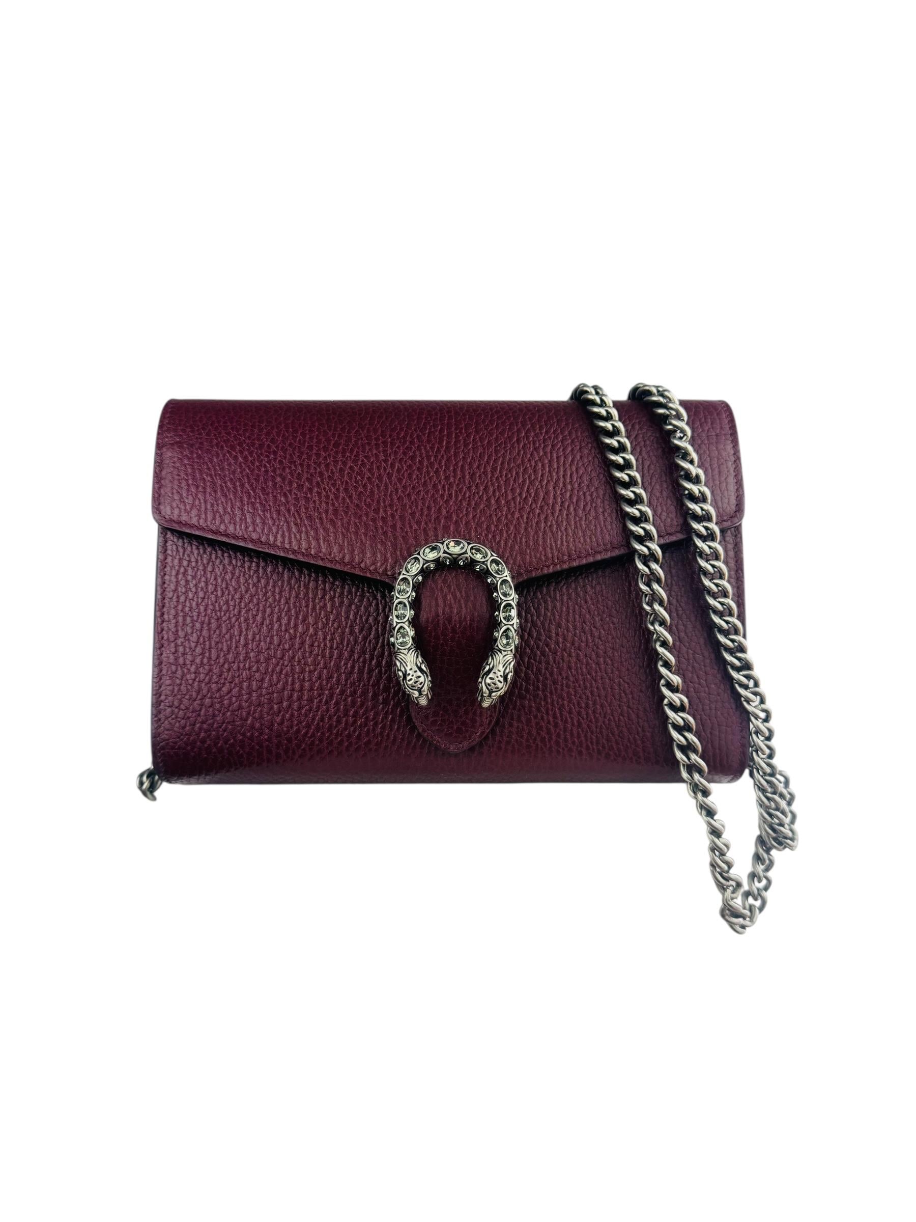 GUCCI BURGUNDYH DIONYSUS CHAIN BAG
