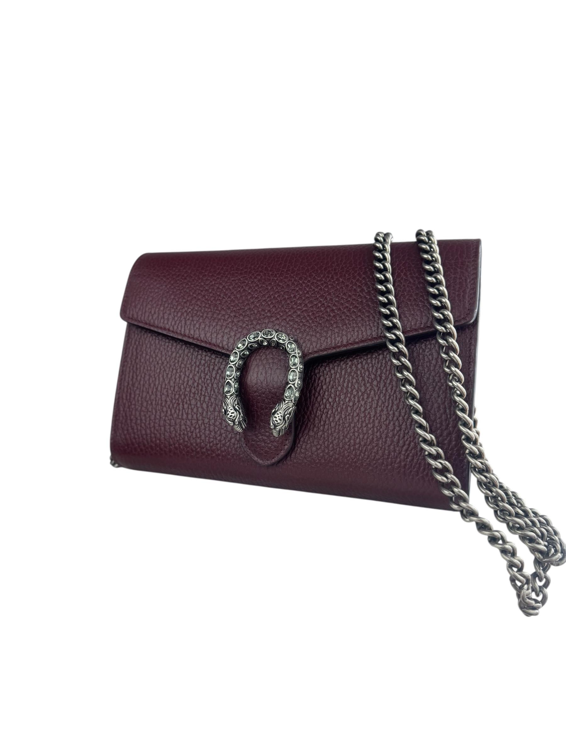 GUCCI BURGUNDYH DIONYSUS CHAIN BAG