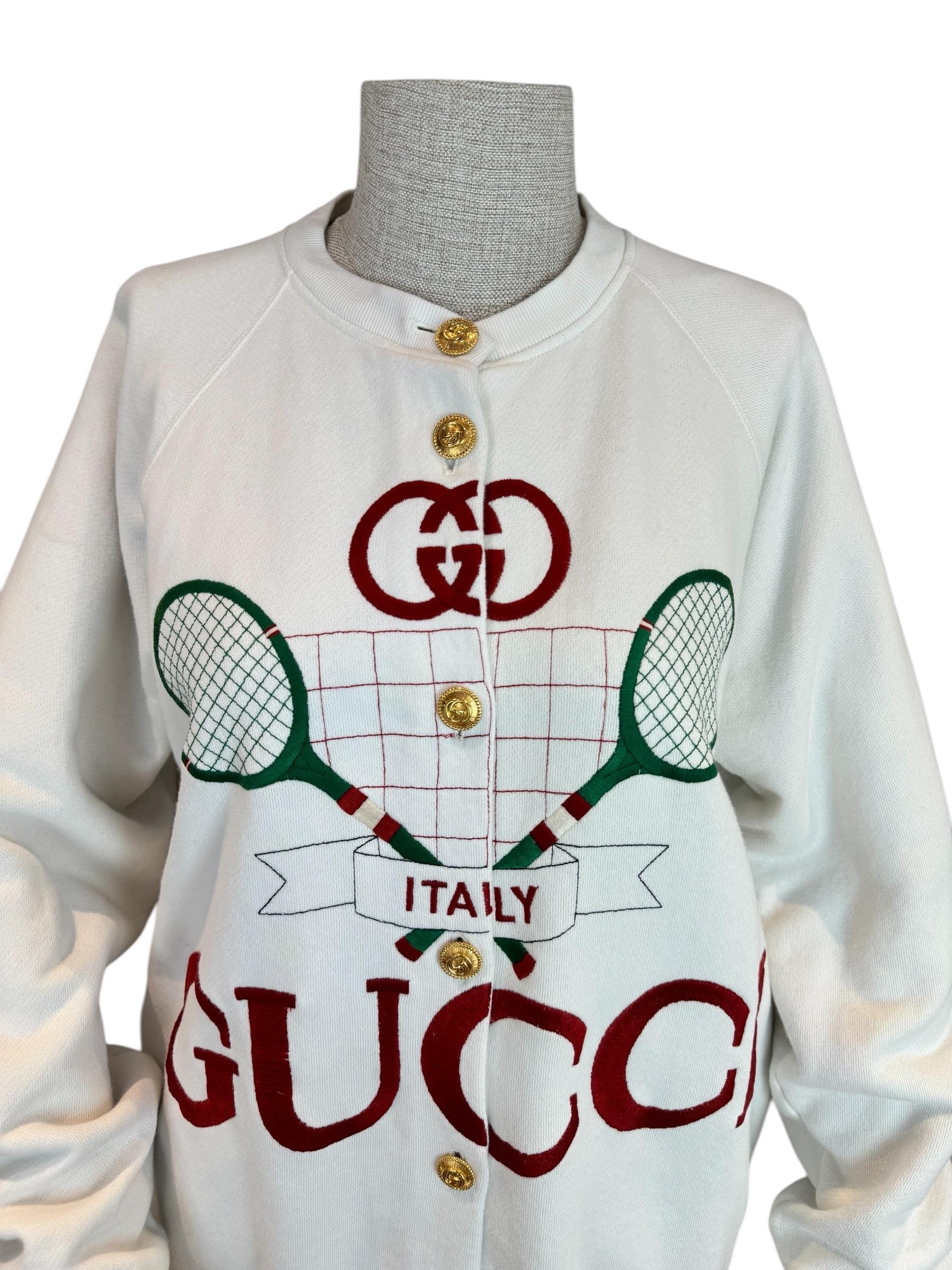 GUCCI COTTON SILK TENNIS JACKET
