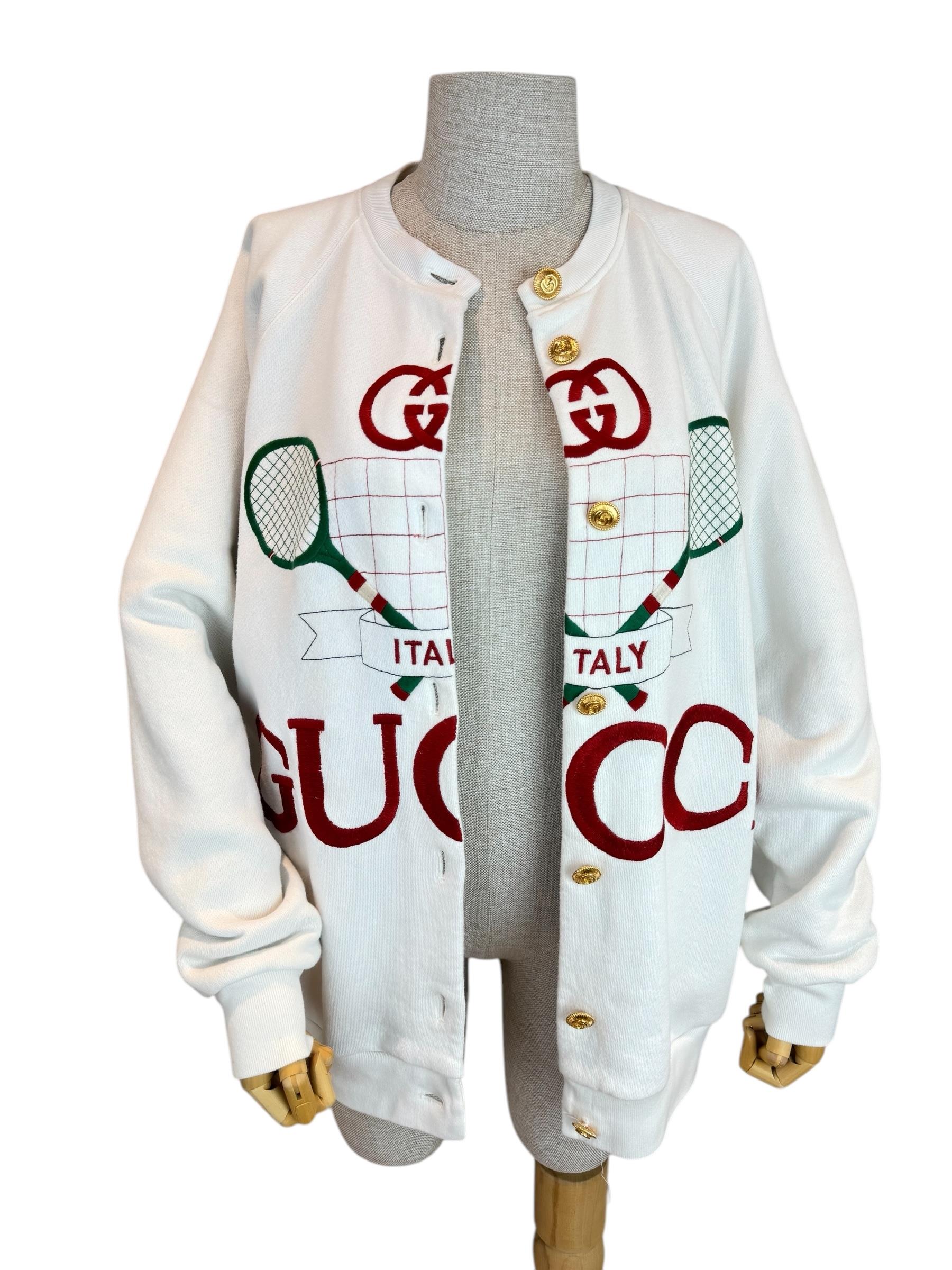 GUCCI COTTON SILK TENNIS JACKET