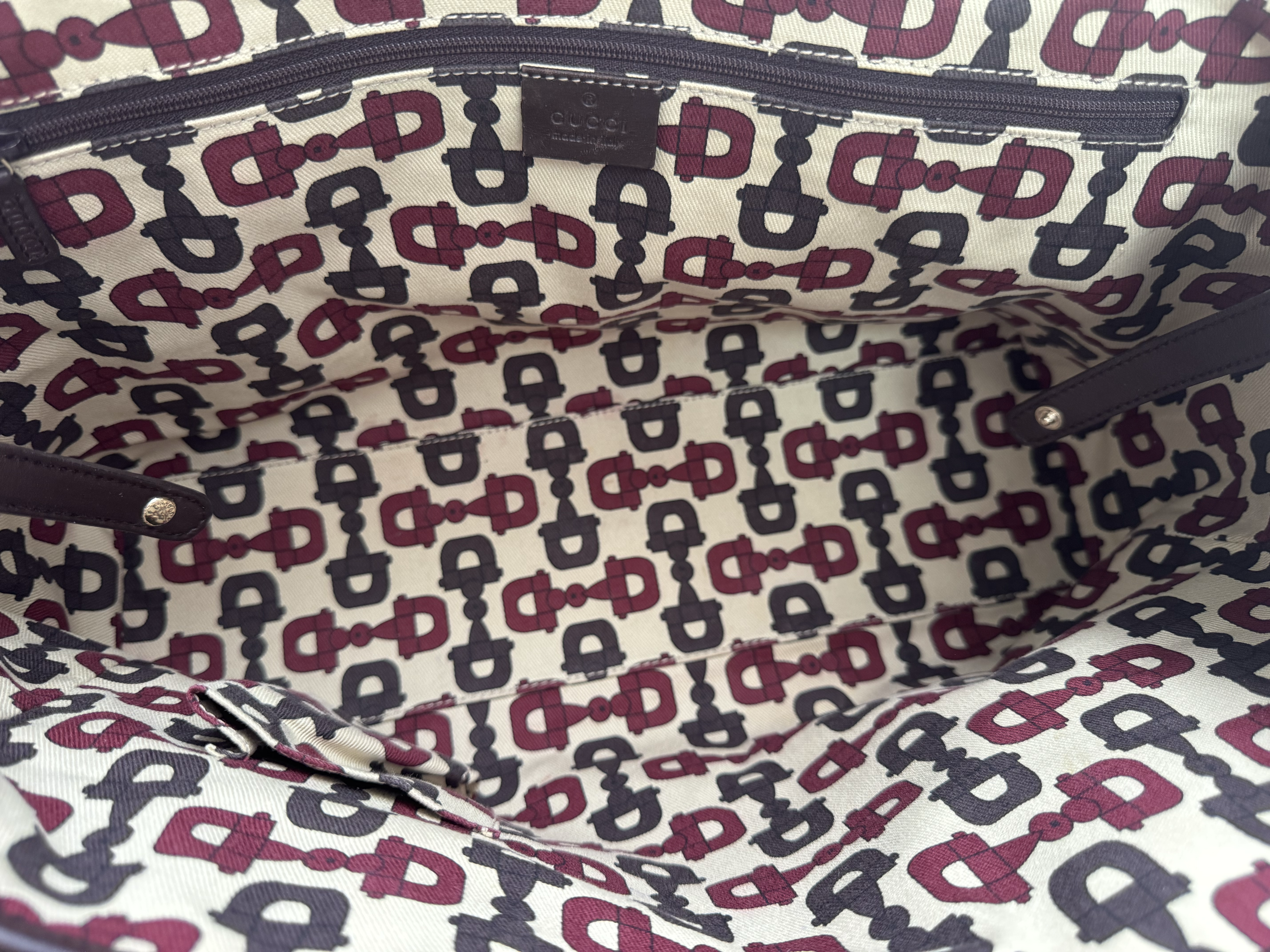 GUCCI DARK BROWN GUCCISIMA PRINCESS TOTE BAG