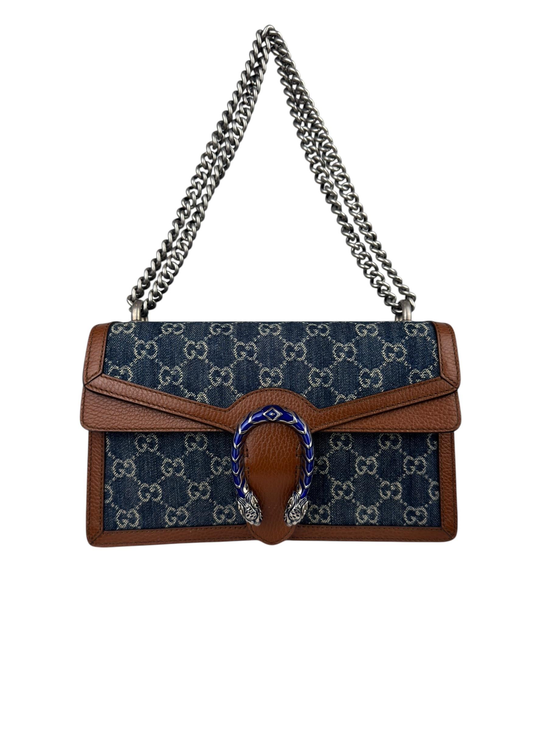 GUCCI DENIM GG DIONYSUS SHOULDR BAG