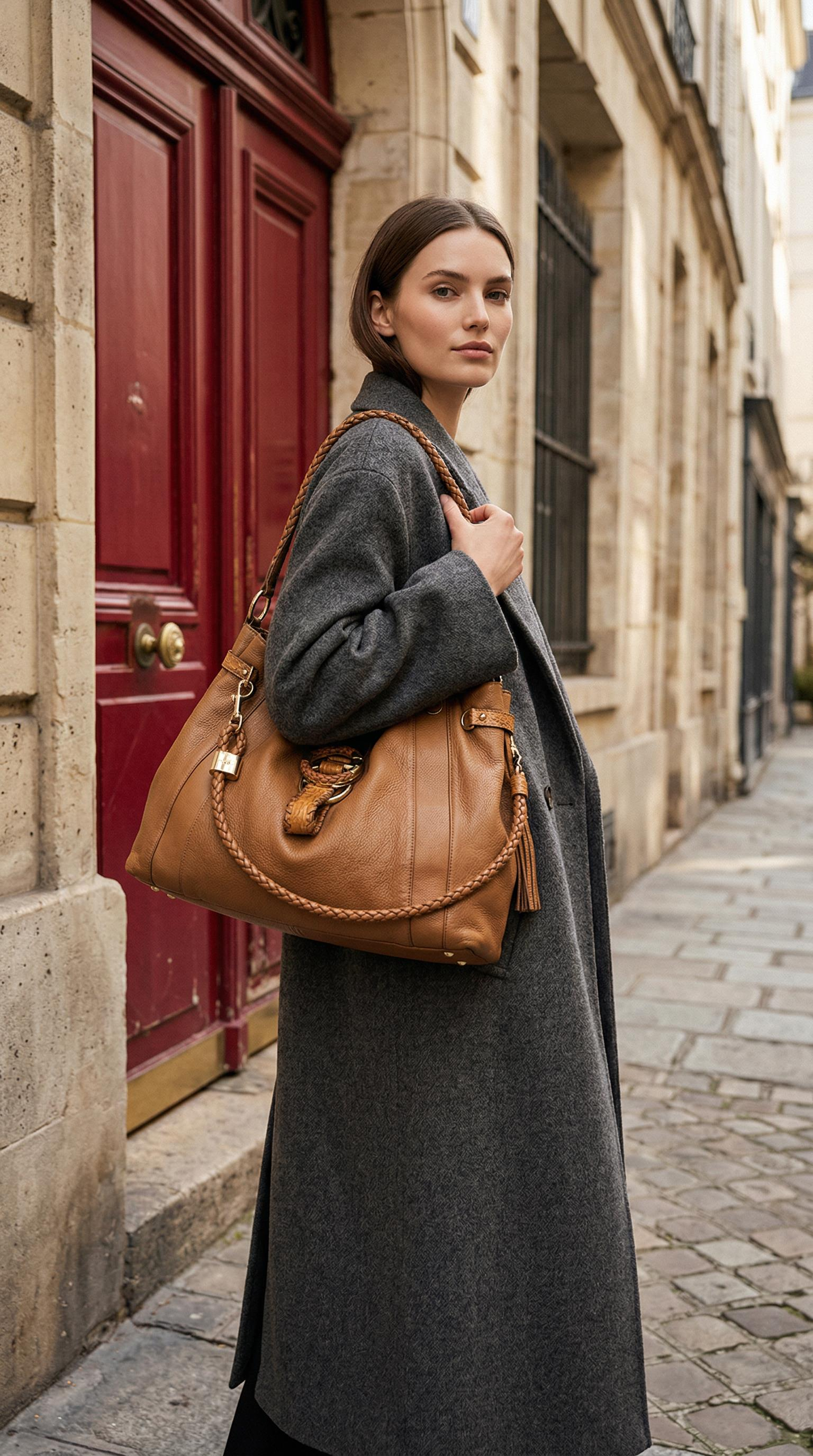 GUCCI G LOGO BROWN TOTE BAG