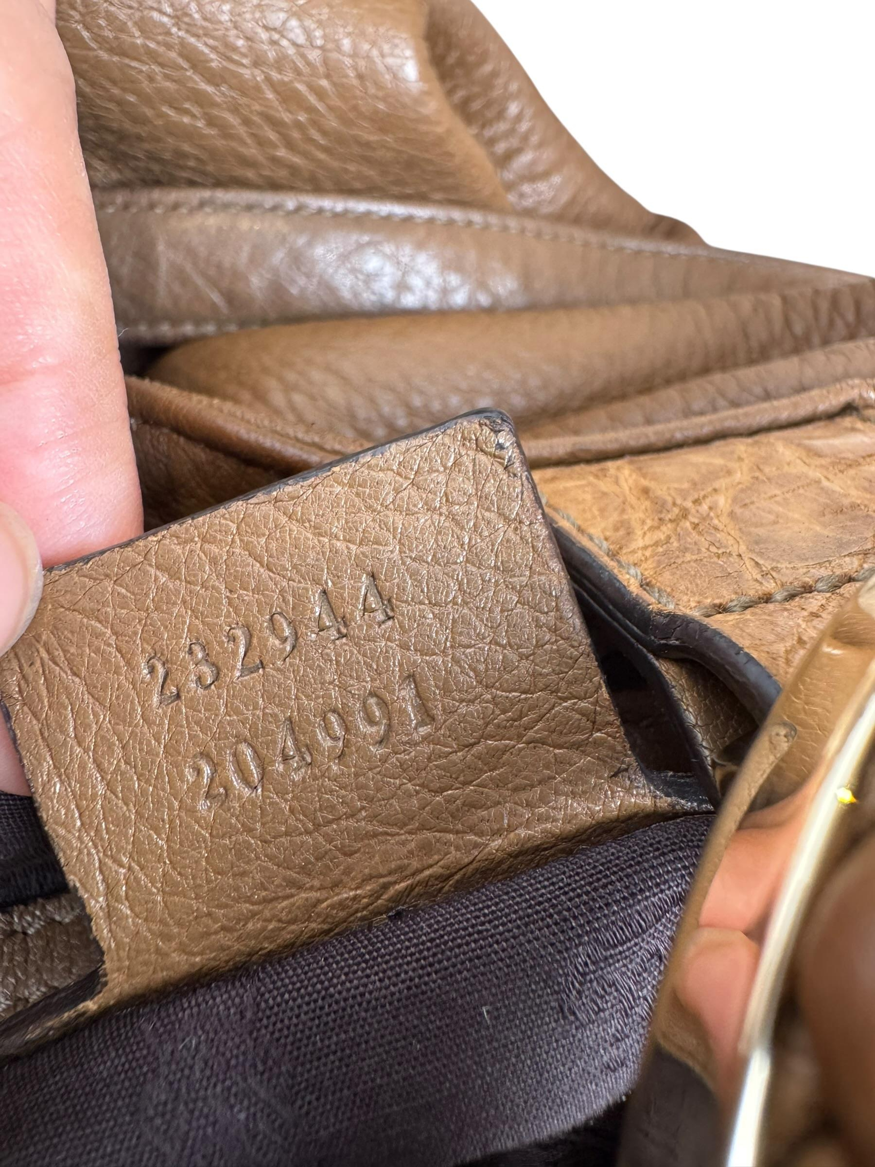 GUCCI G LOGO BROWN TOTE BAG