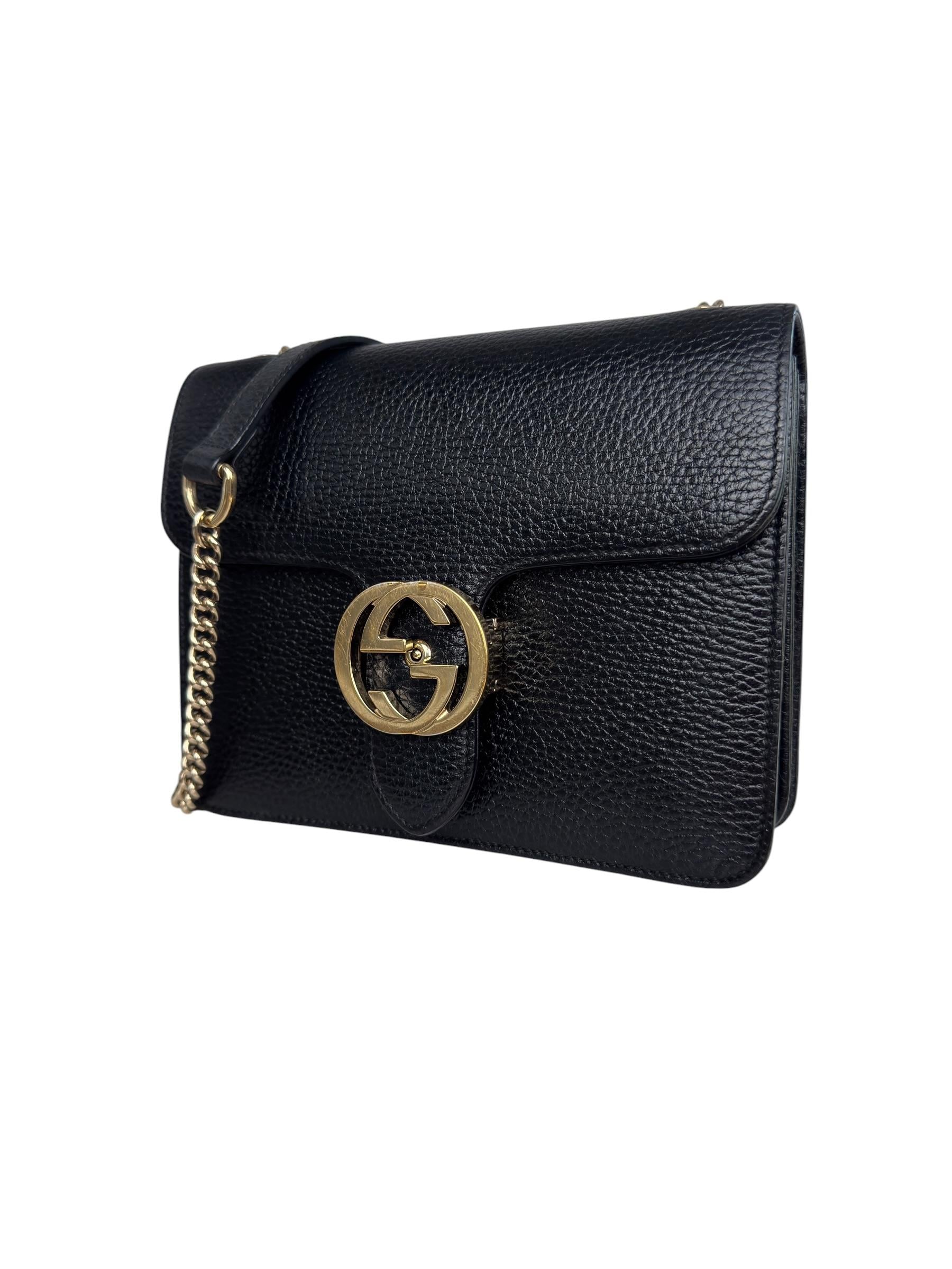 GUCCI G LOGO INTERLOCKING CHAIN BAG