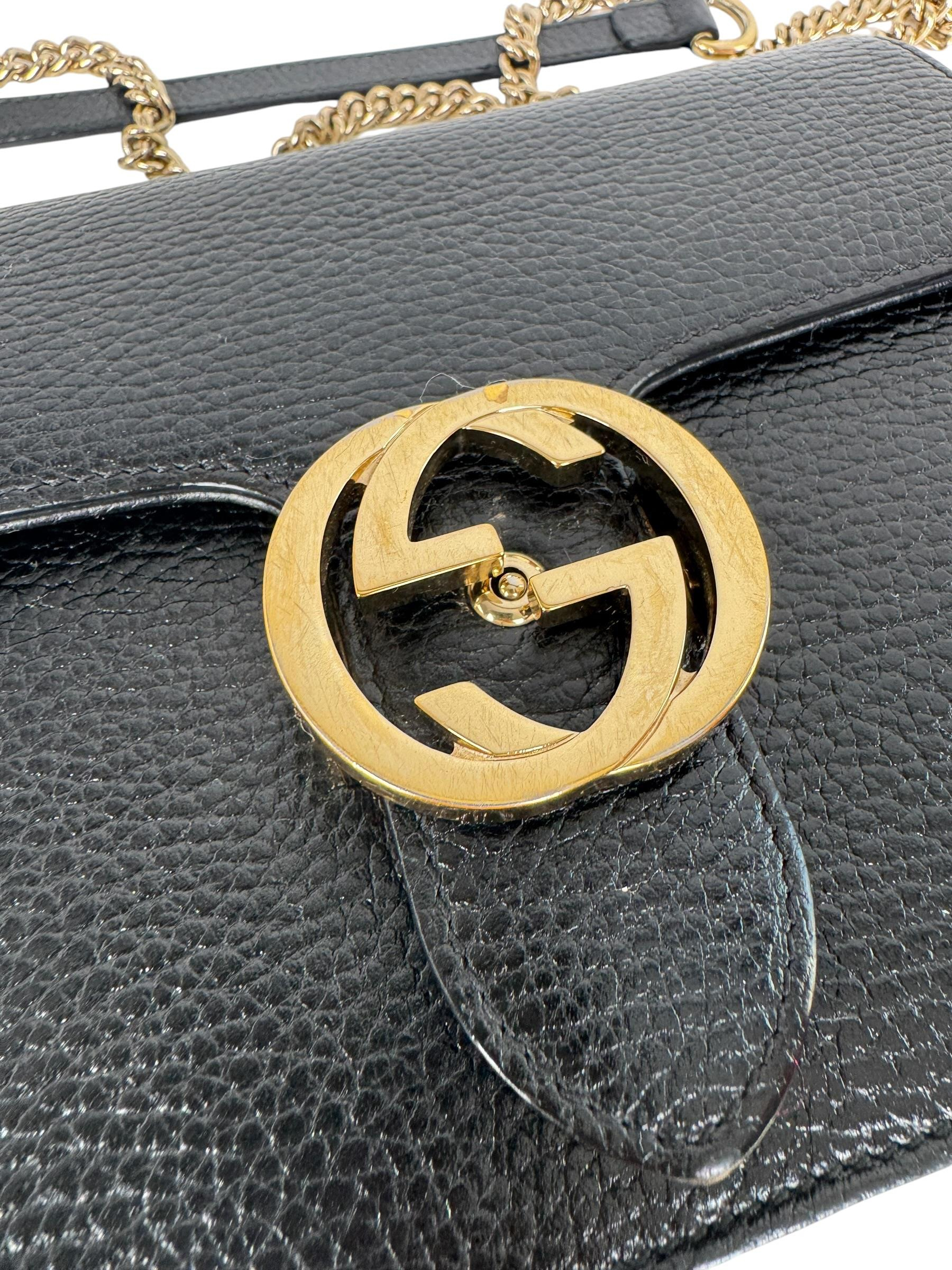 GUCCI G LOGO INTERLOCKING CHAIN BAG