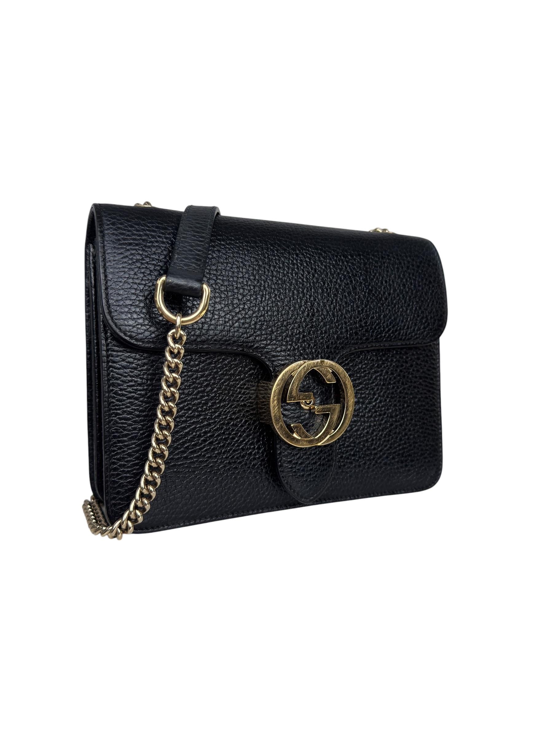 GUCCI G LOGO INTERLOCKING CHAIN BAG