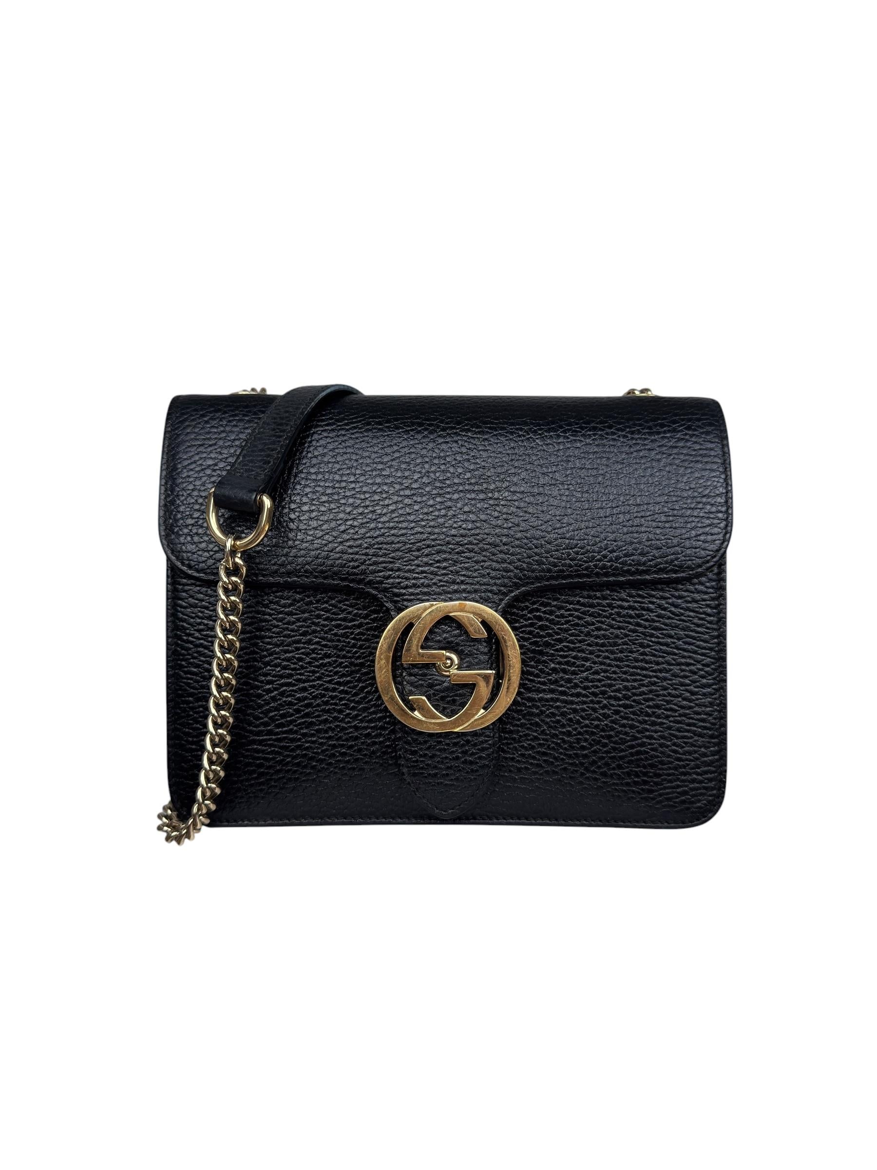 GUCCI G LOGO INTERLOCKING CHAIN BAG