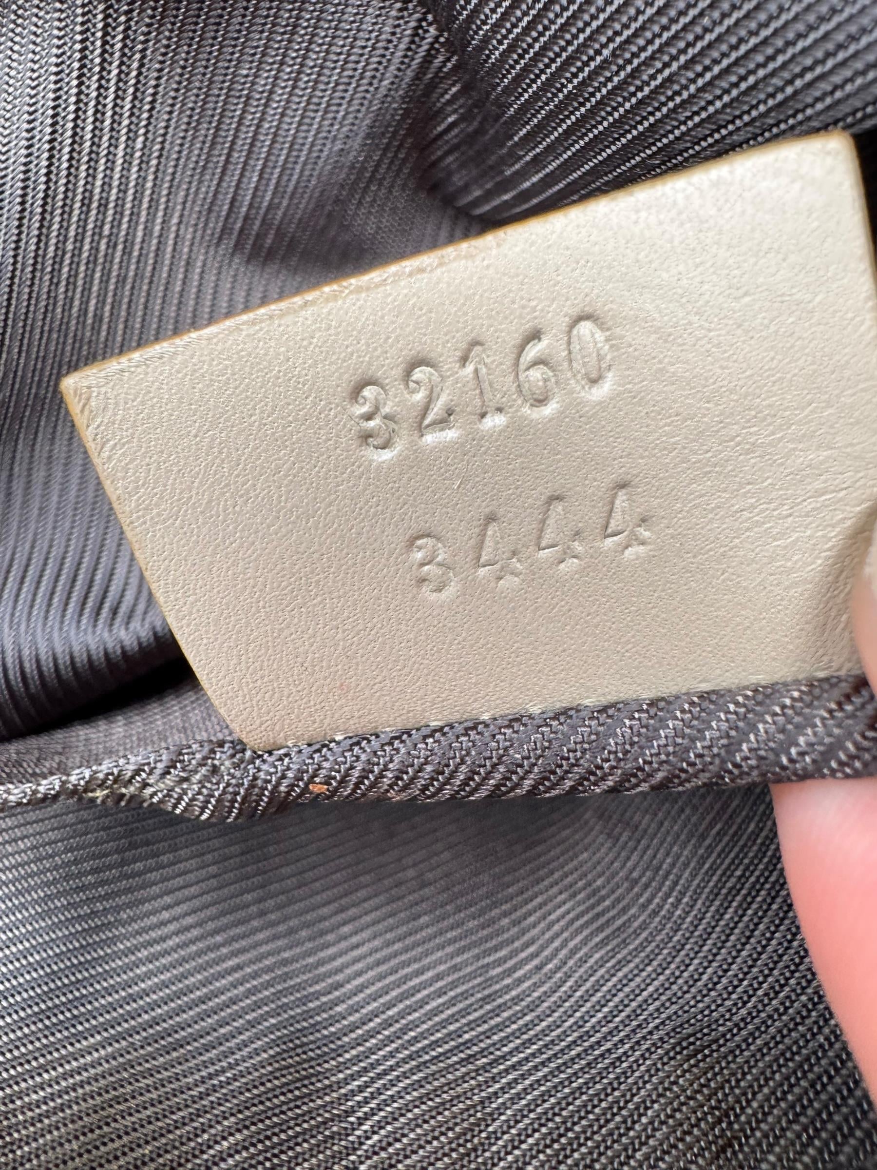 GUCCI GG BEIGE CANVAS HALFMOON SHOULDER BAG