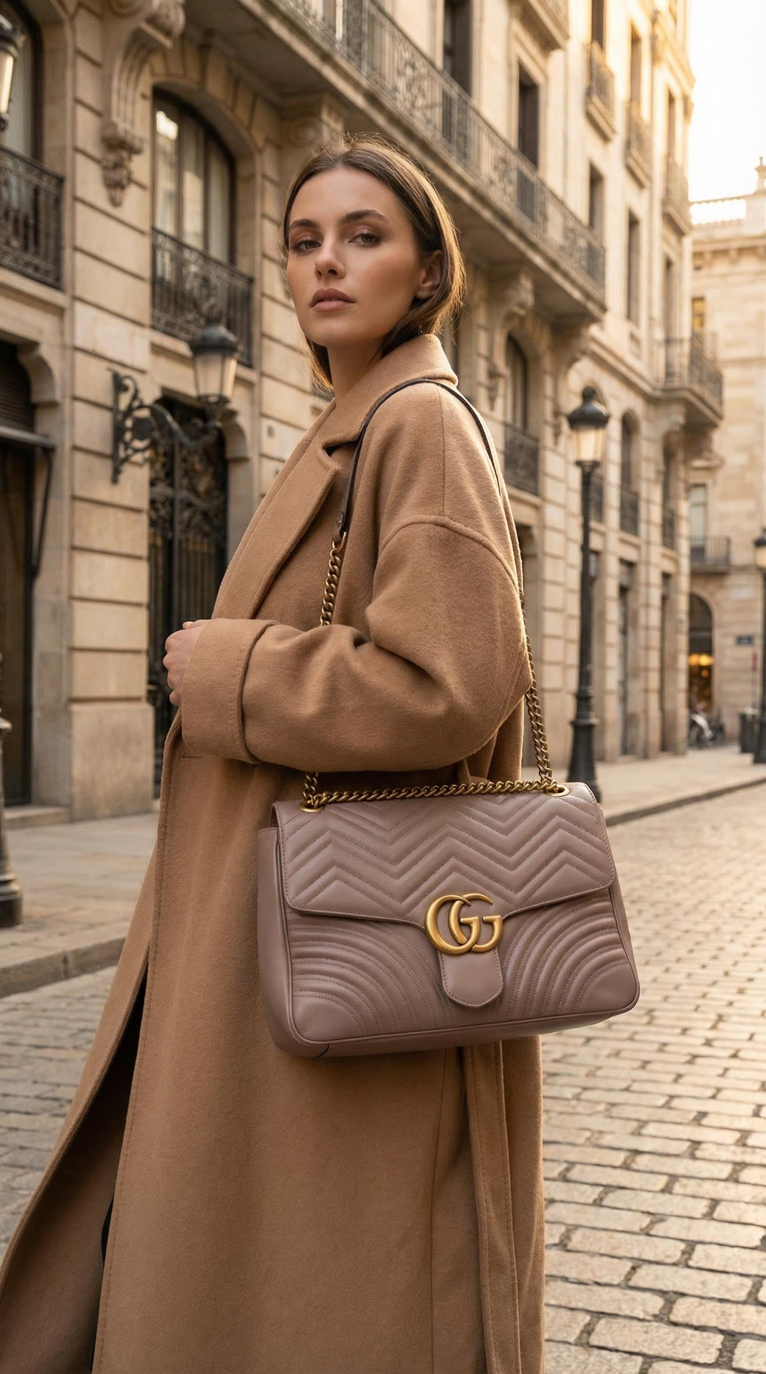 GUCCI GG BEIGE MARMONT BAG