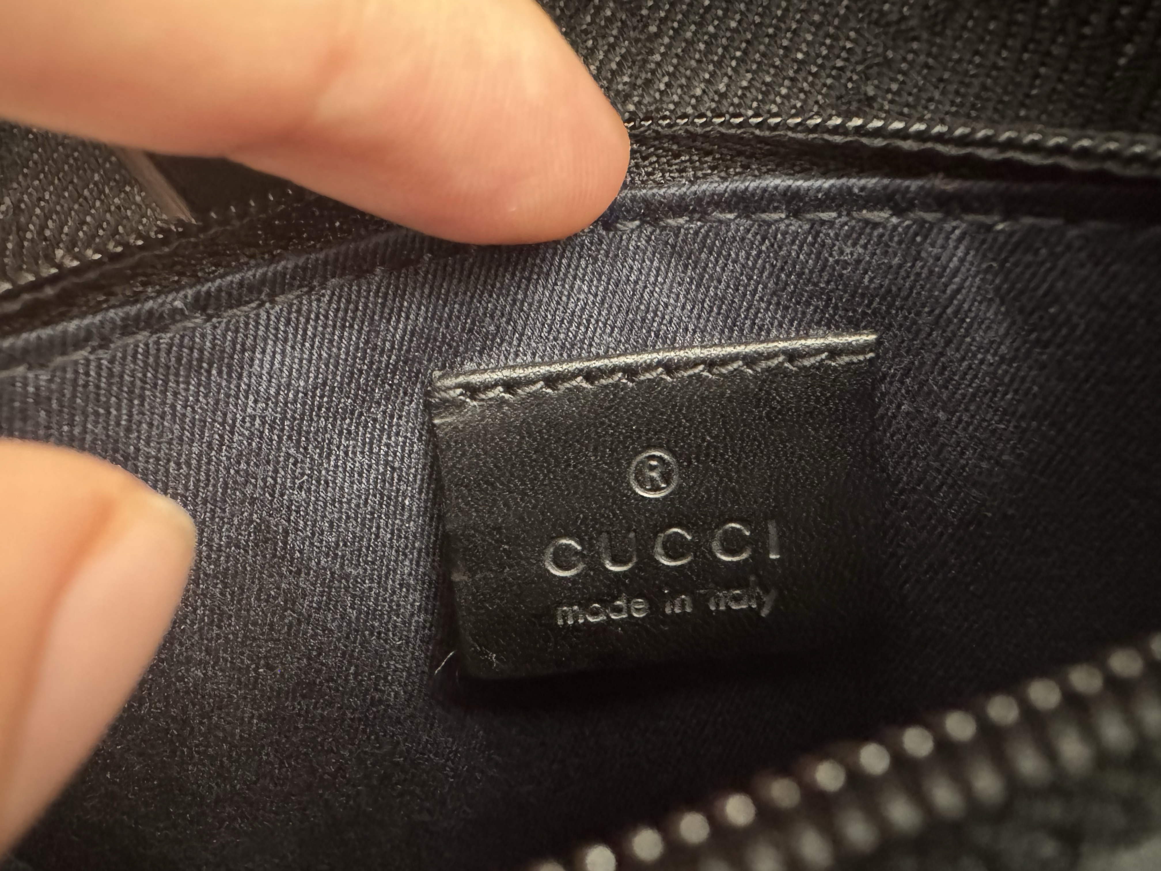 GUCCI GG BLACK CANVAS ÇANTA