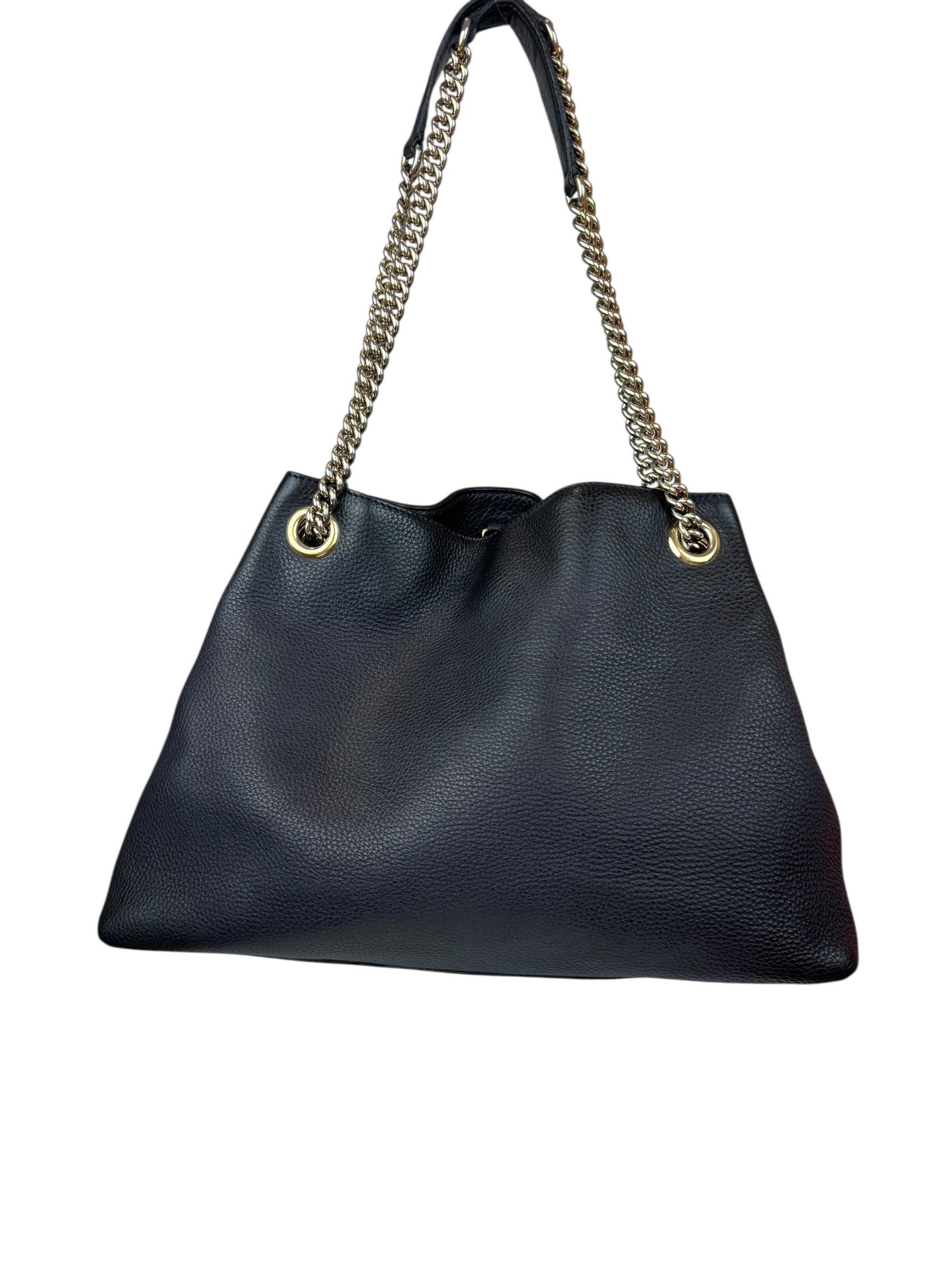 GUCCI GG BLACK SOHO CHAIN BAG