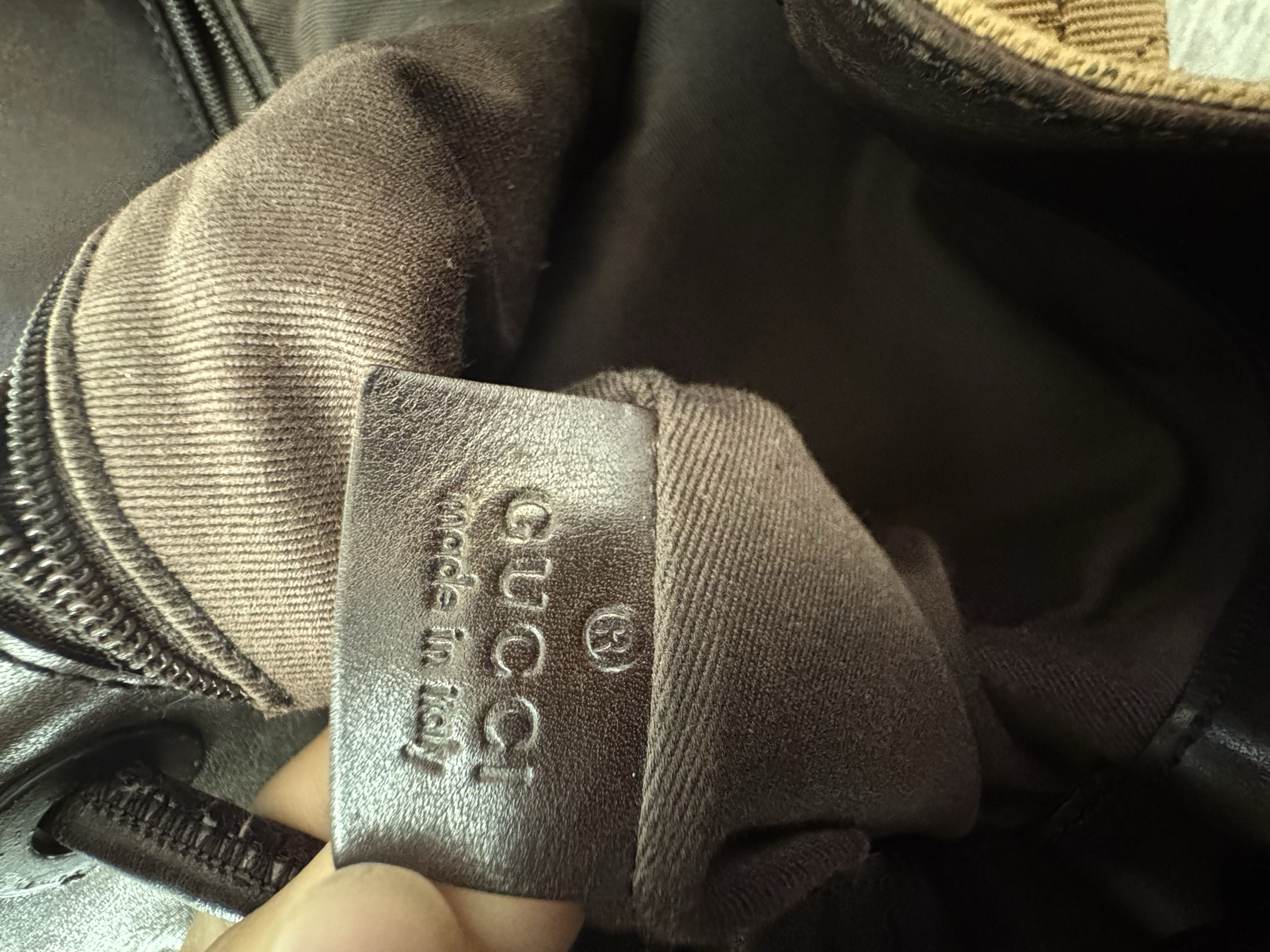 GUCCI GG BROWN CANVAS SHOULDER BAG