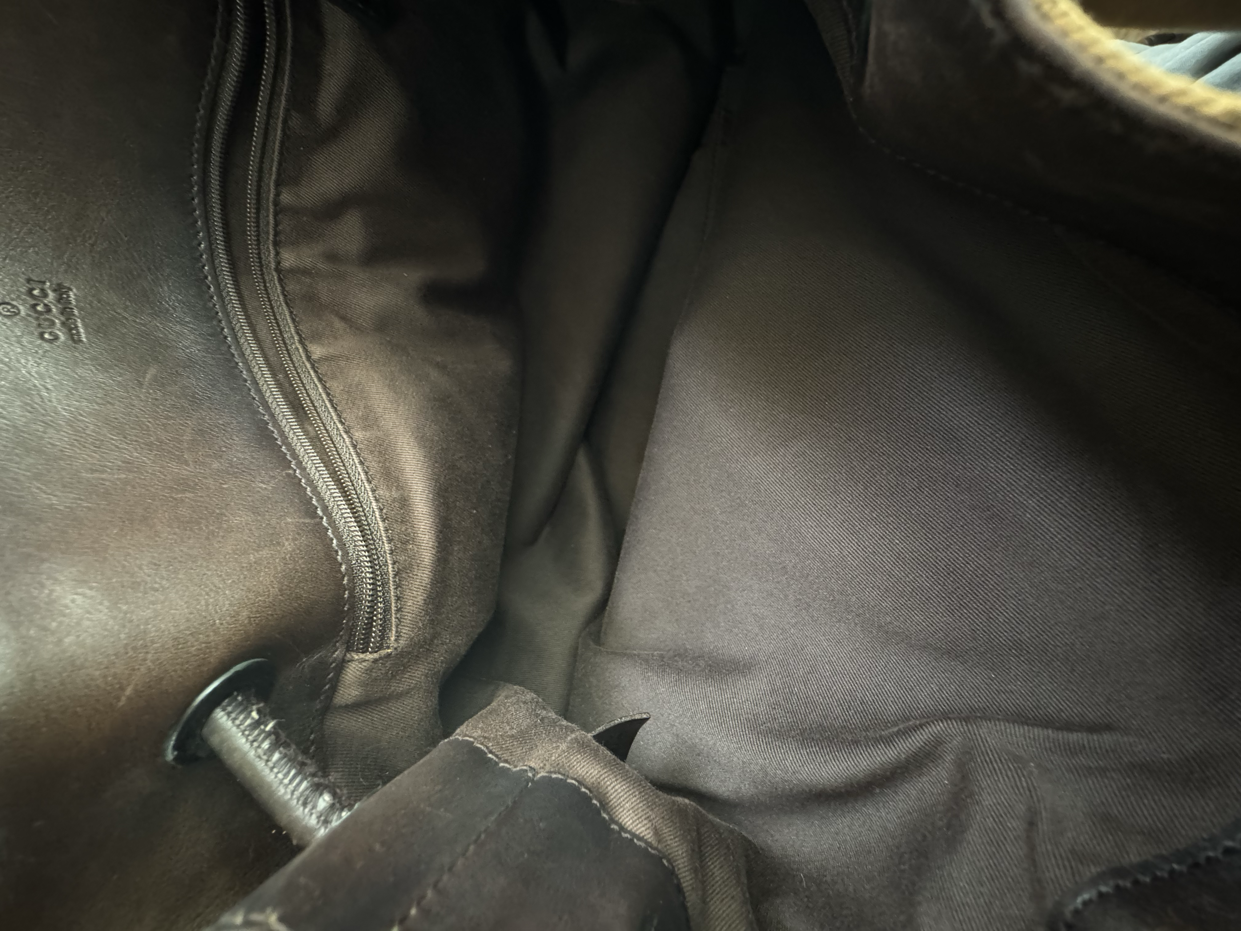 GUCCI GG BROWN CANVAS SHOULDER BAG