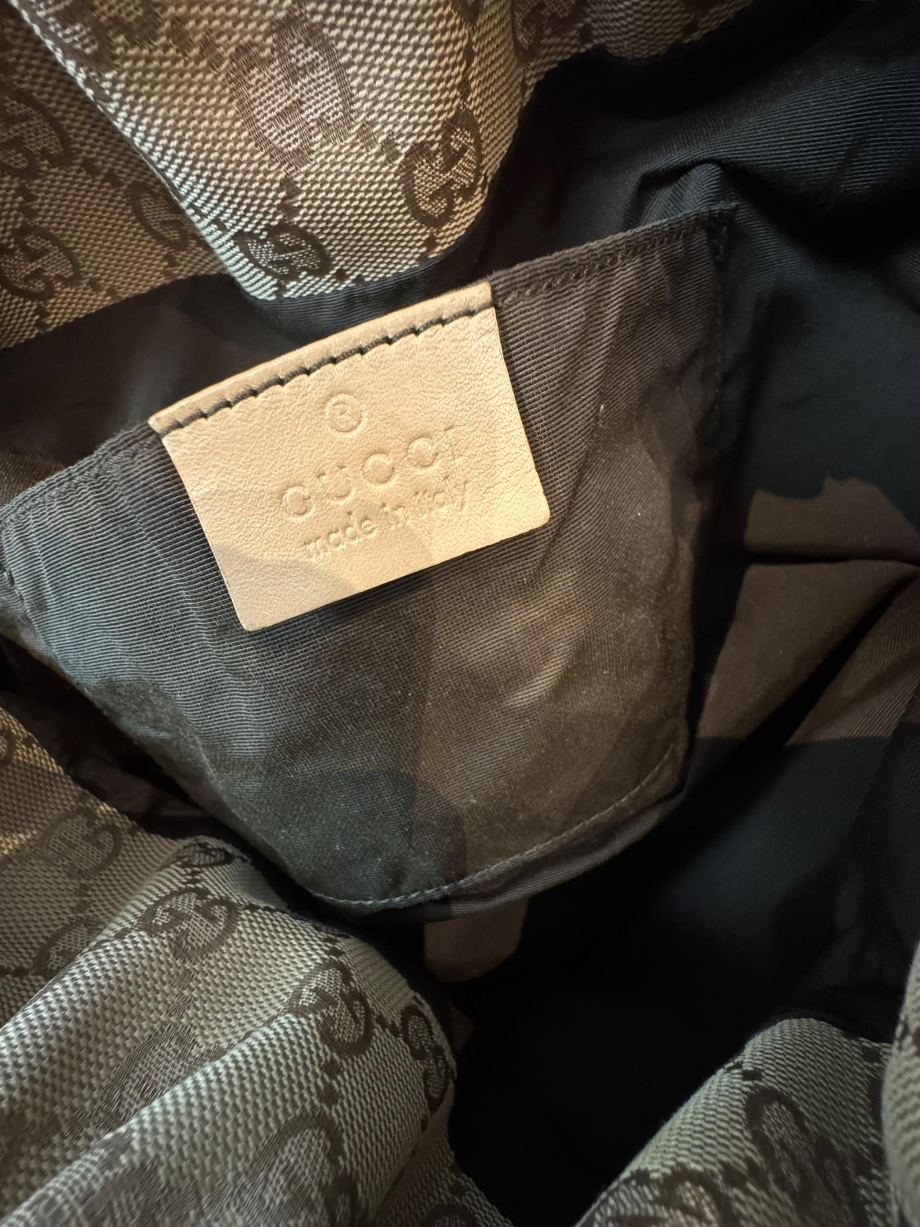 GUCCI GG CANVAS BAMBOO BAG