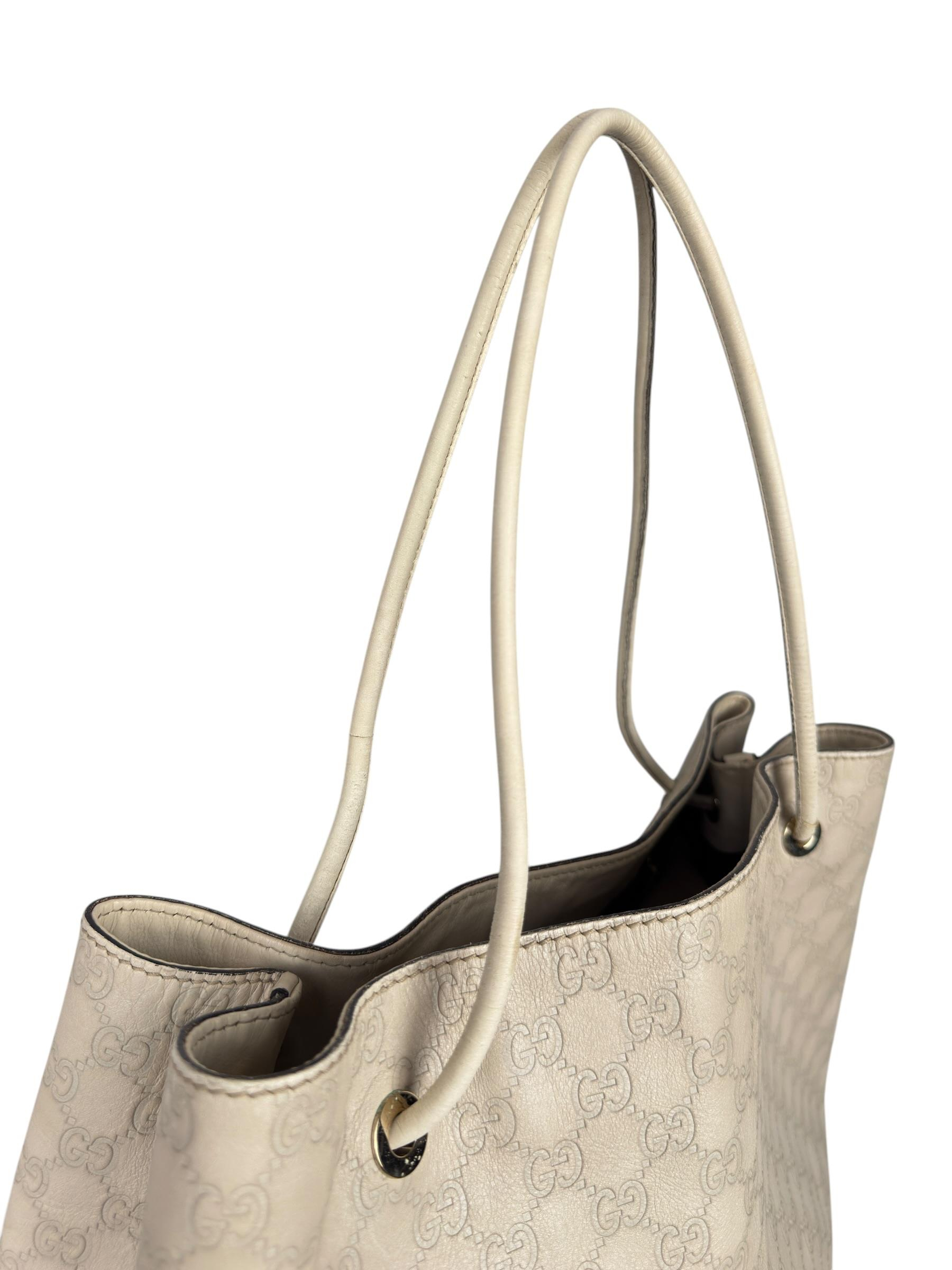 GUCCI GG IVORY HOBO TOTE BAG