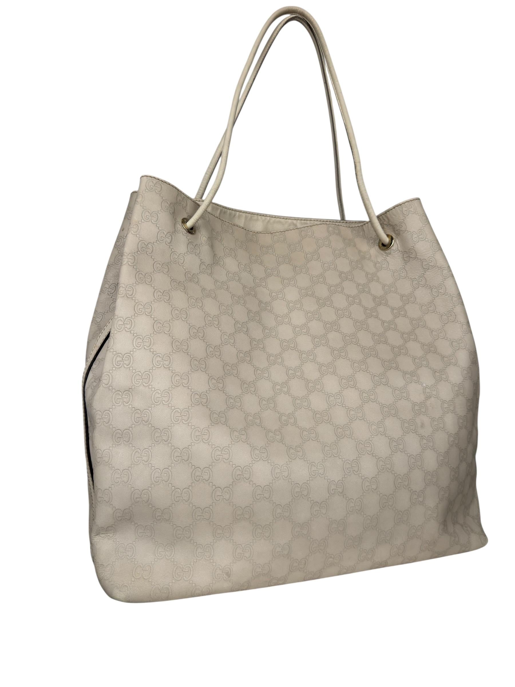 GUCCI GG IVORY HOBO TOTE BAG