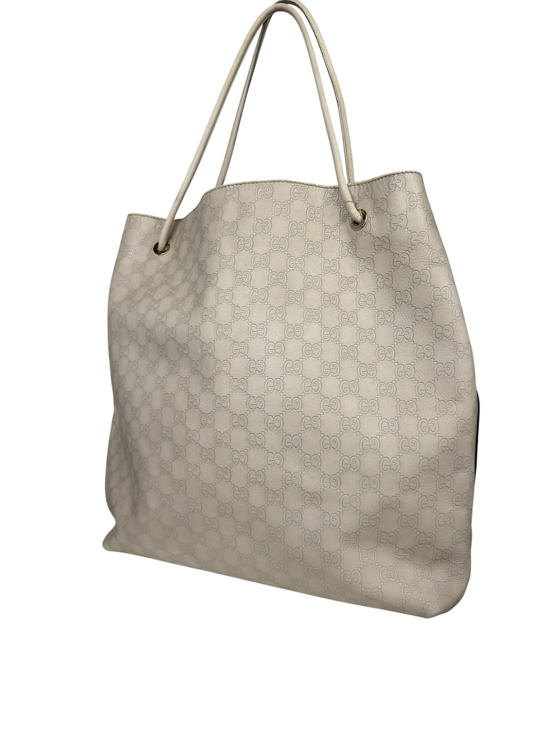 GUCCI GG IVORY HOBO TOTE BAG